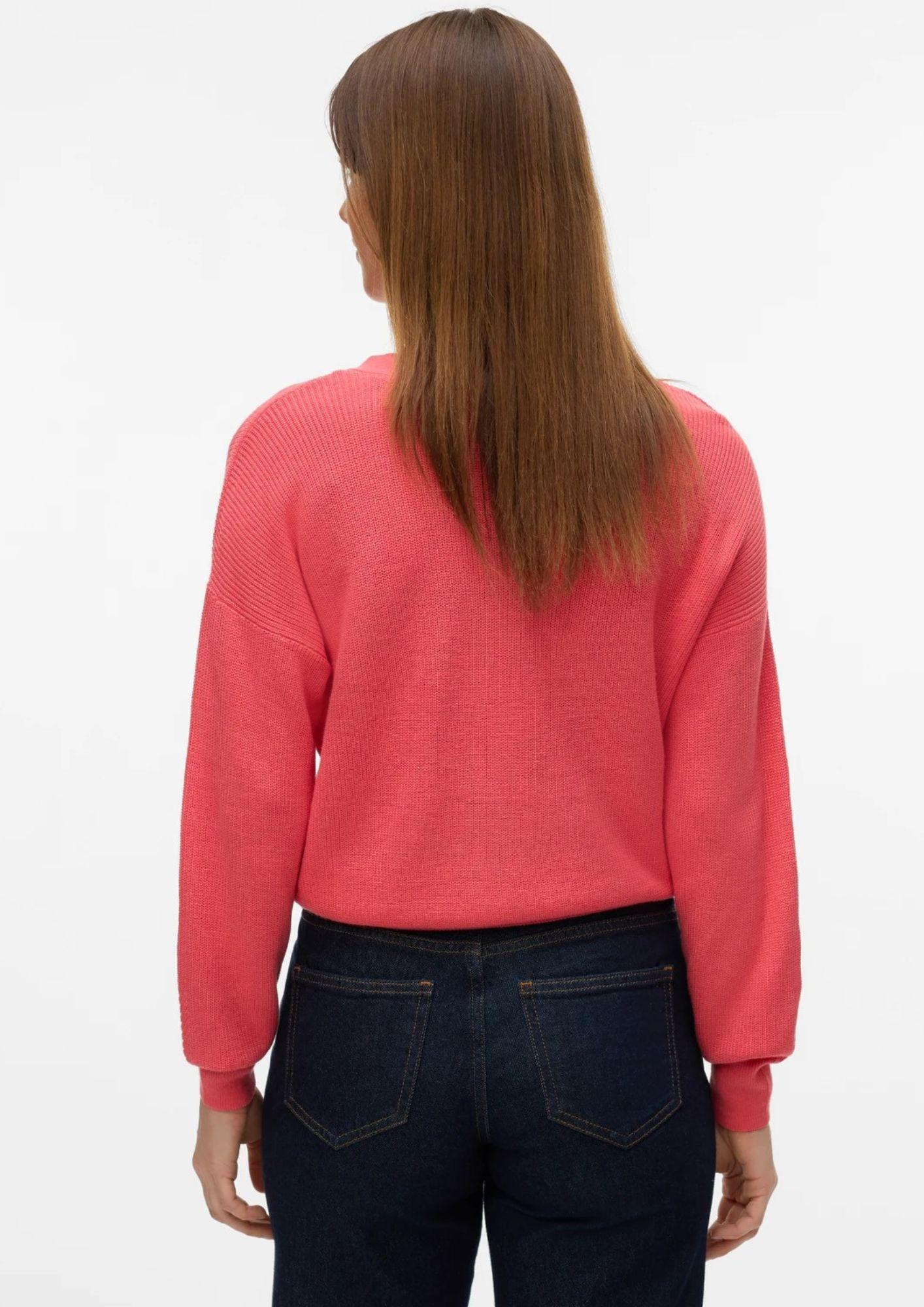 Vero Moda Cardigan Donna Newlexsun Rosso Corallo 10281878 Coral Paradise VERO MODA