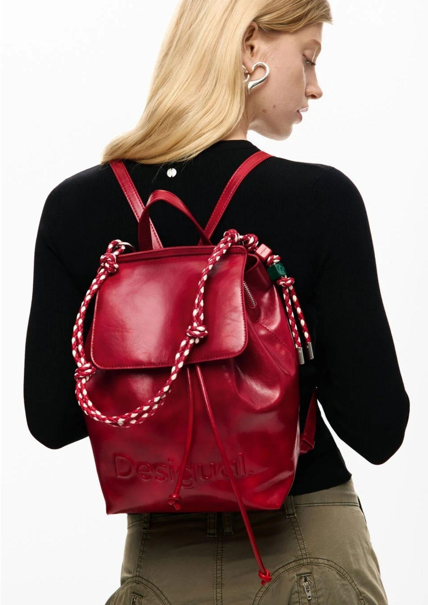 Desiagual Zaino Backhalf Logo Luena Mini Red Rosso 26SAKP20 3000 DESIGUAL