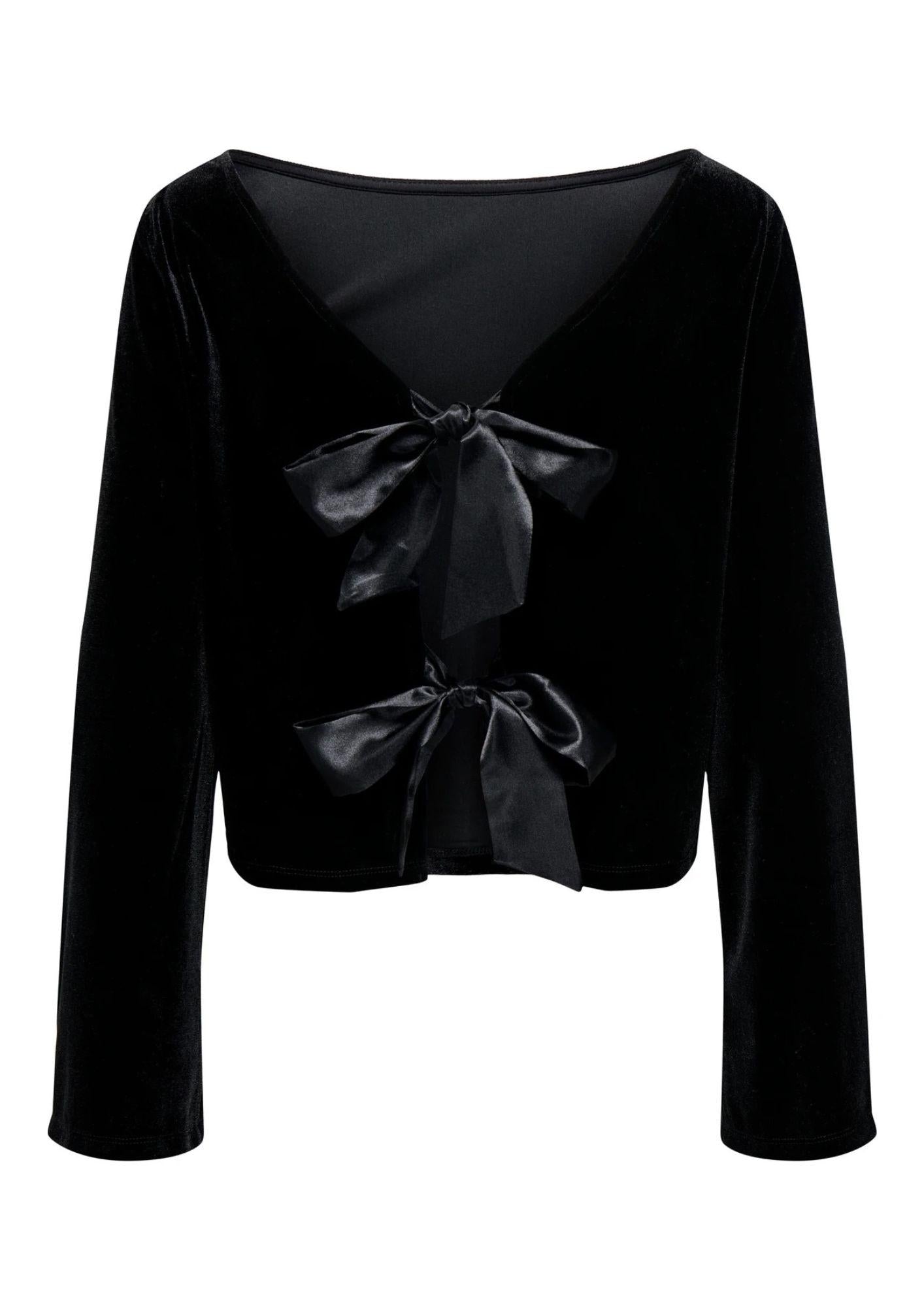 Jacqueline De Yong Maglia Donna Victory Nera 15363518 Black BOW JACQUELINE DE YONG