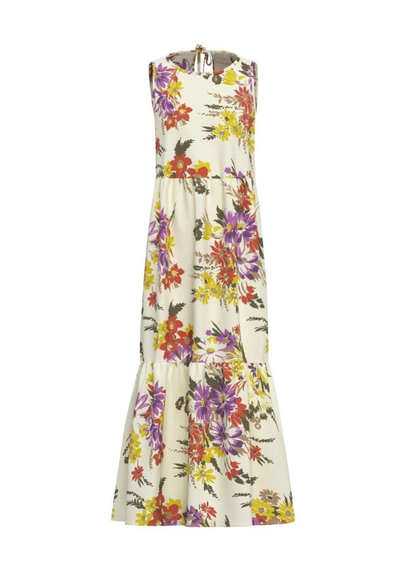 Emme Marella Vestito Donna Emmtabarin Bianco Burro Fiore Sole 2615221442200 001 EMME MARELLA