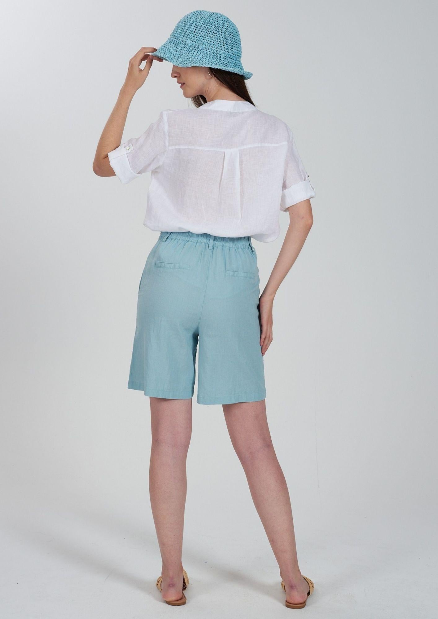Yes Zee Camicia Donna Misto Lino Bianca C231 YZ00 0101 YES ZEE