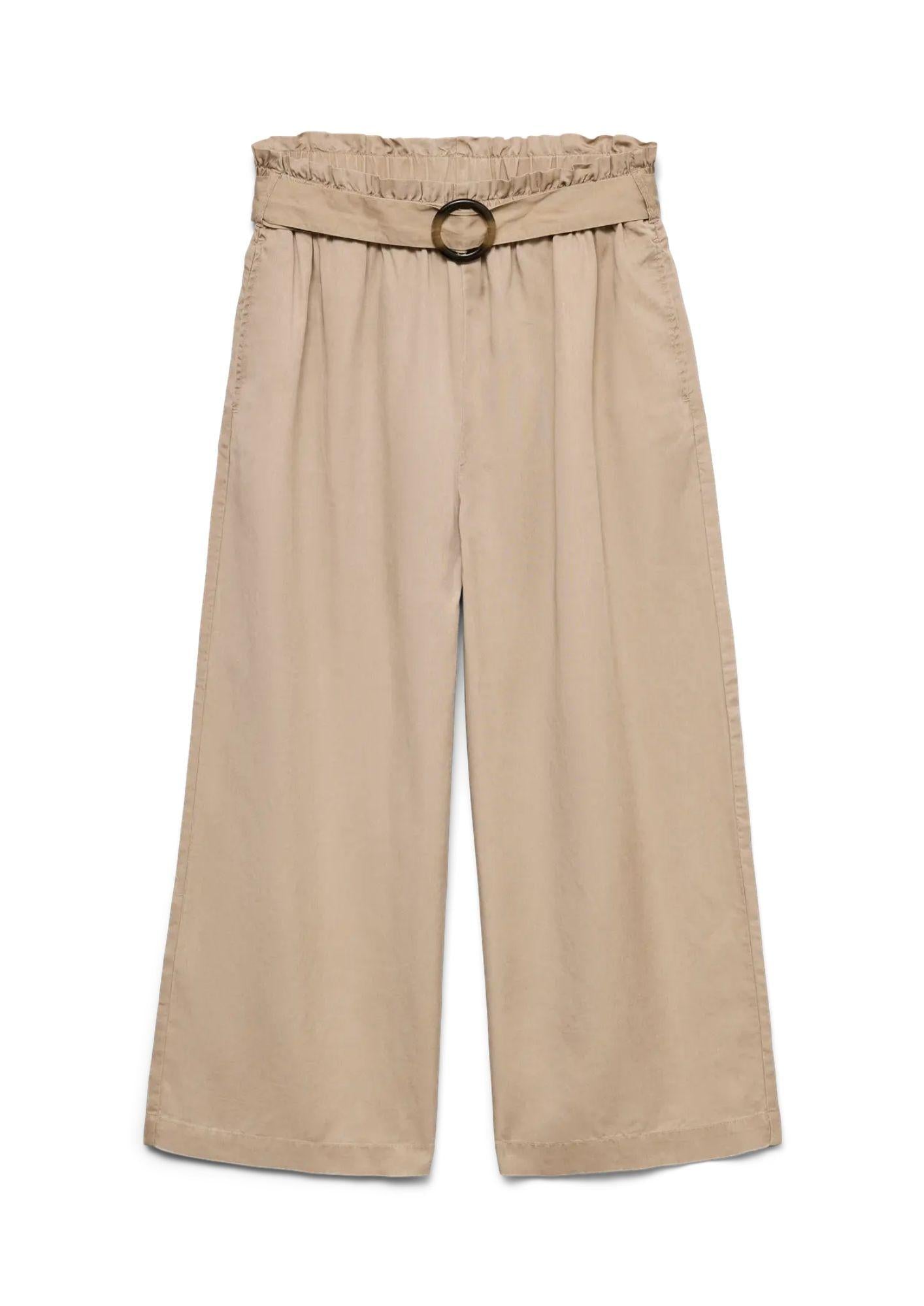 Vero Moda Pantalone Donna Bree Marrone Visone Argento 10341670 Silver Mink VERO MODA