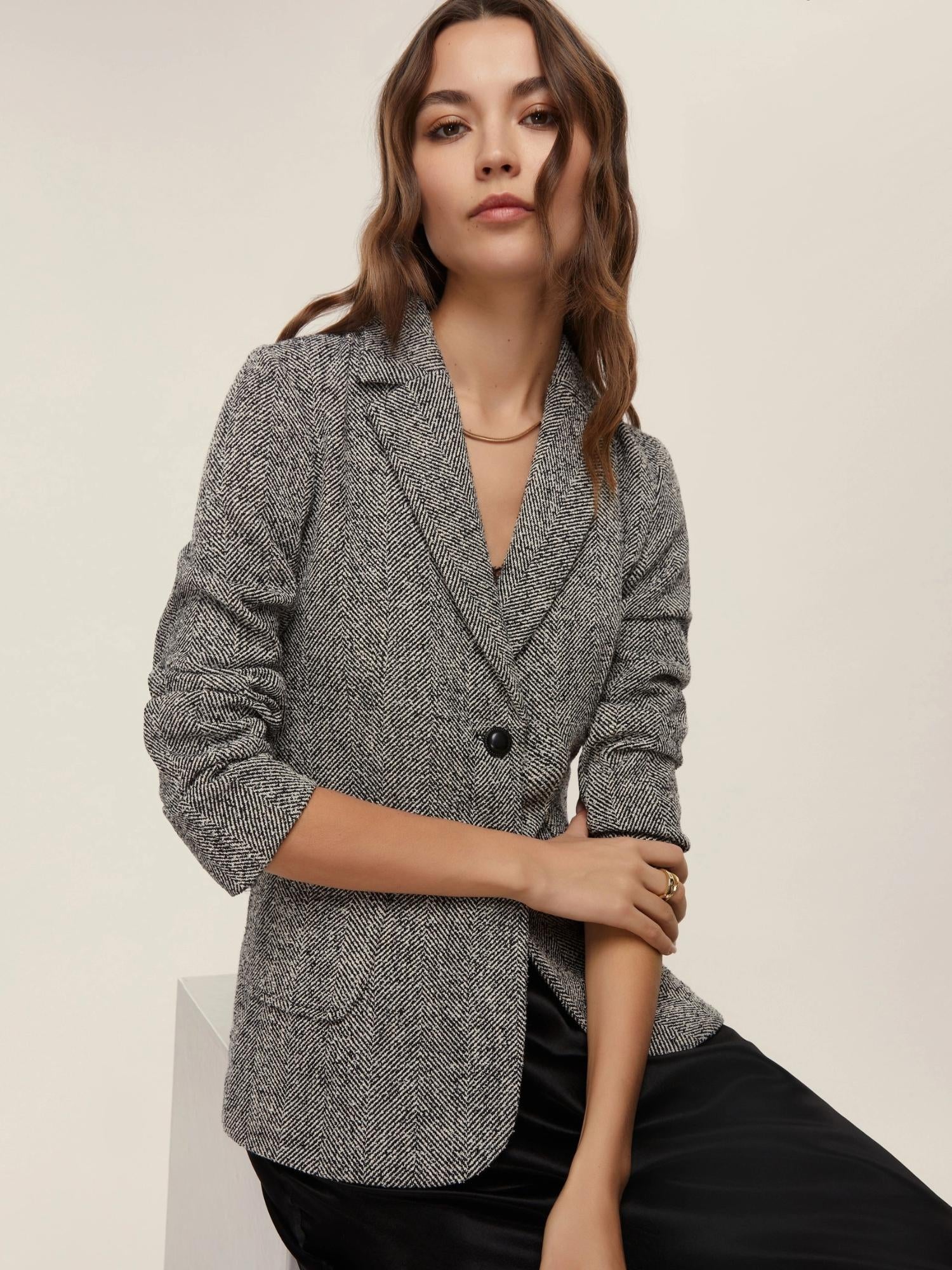 Emme Marella Giacca in stuoia Donna Dear Nero bianco 2525046061200 001 EMME MARELLA