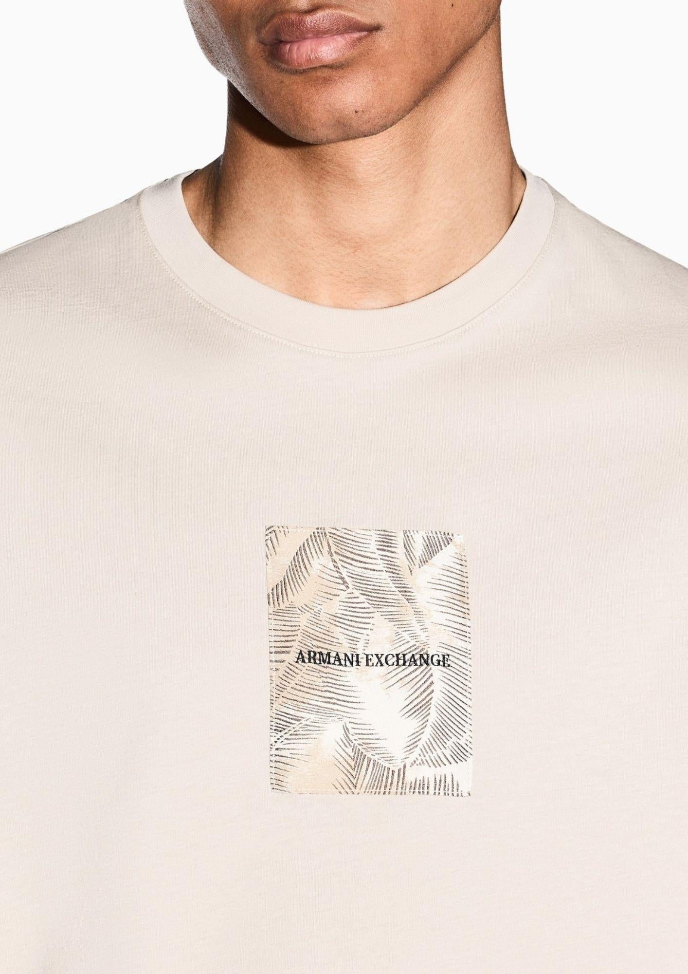 Armani Exchange T-Shirt Uomo Beige XM002501 AF10356 U8144 ARMANI EXCHANGE