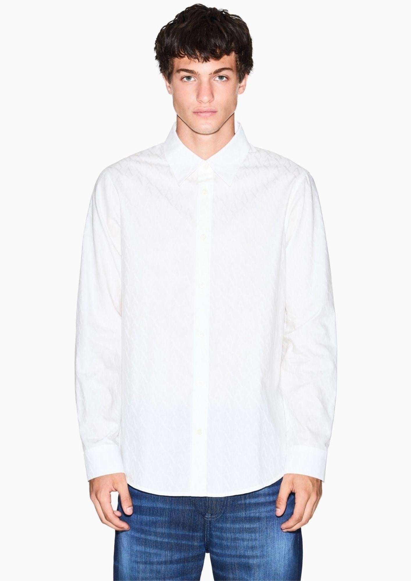Armani Exchange Camicia Uomo Bianca XM001587 AF16631 U0009 ARMANI EXCHANGE