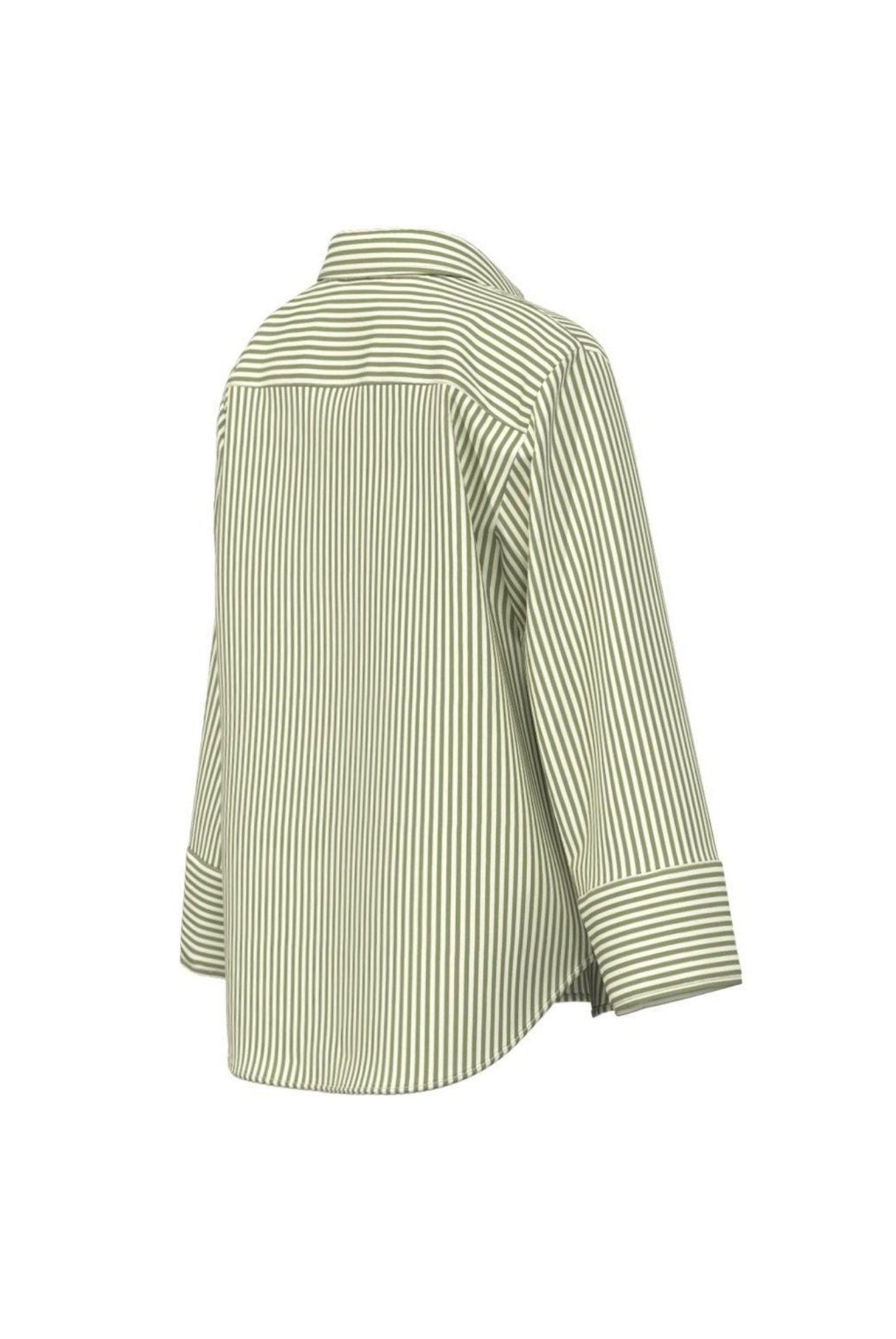Emme Marella Blusa Donna Emmadorno Verde Righe Bianche 2615111091200 008 EMME MARELLA
