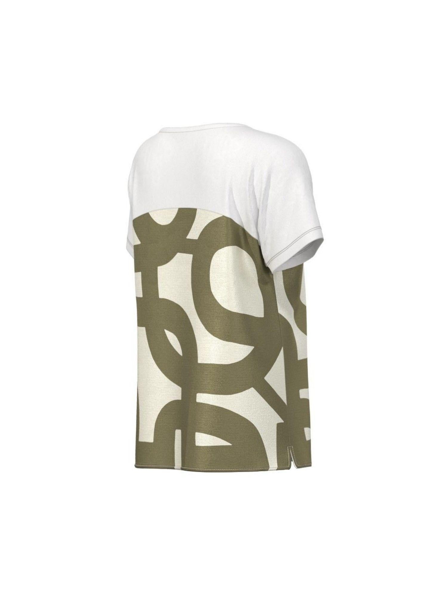 Emme Marella Maglia Donna Emmlampada Bianca Verde 2615111102200 007 EMME MARELLA