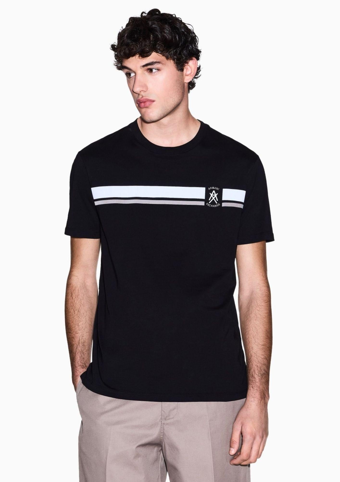 Armani Exchange T-Shirt Uomo Nera XM001792 AF12308 UC001 ARMANI EXCHANGE