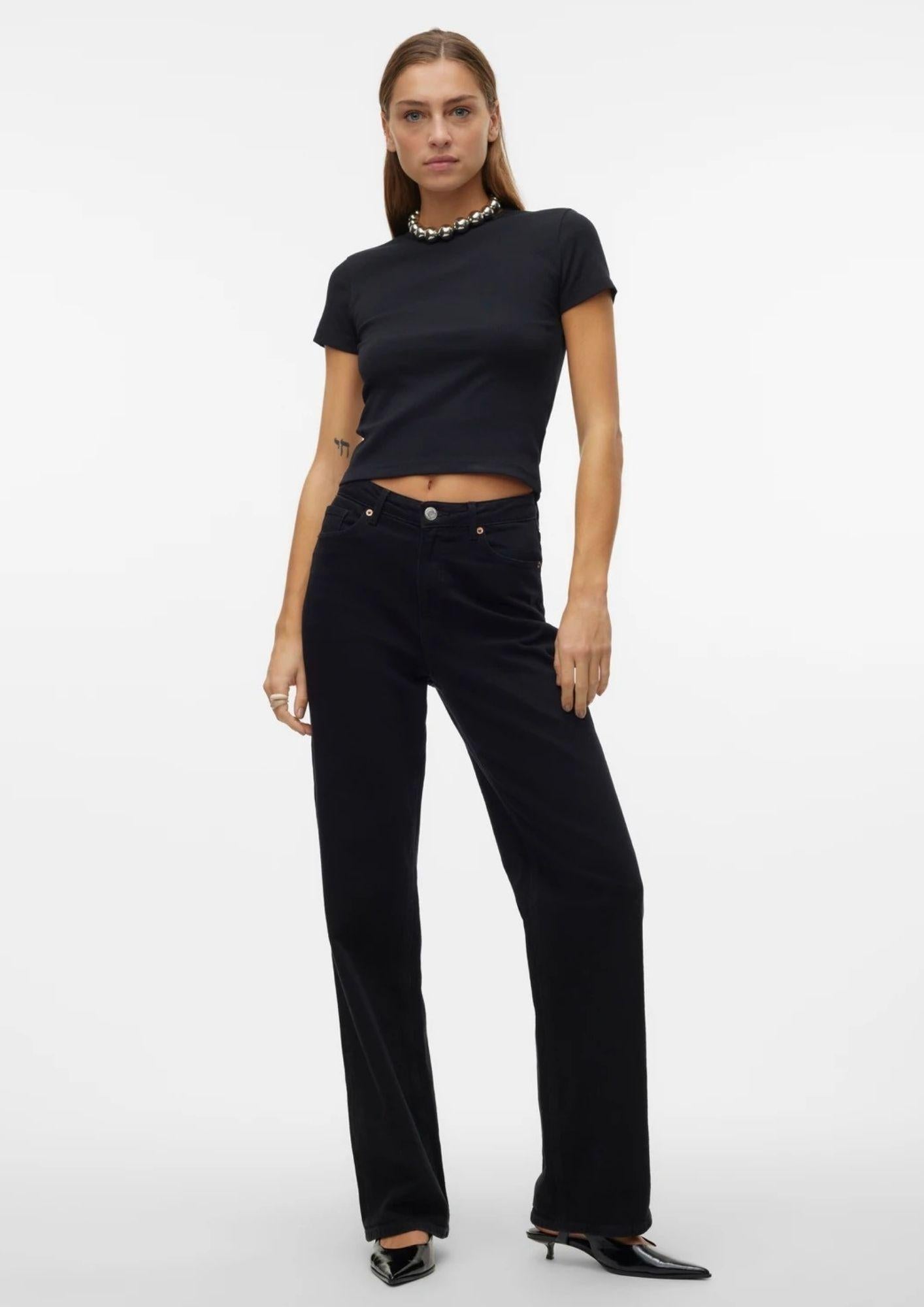 Vero Moda T-Shirt Donna Chloe Nera 10306894 Black VERO MODA