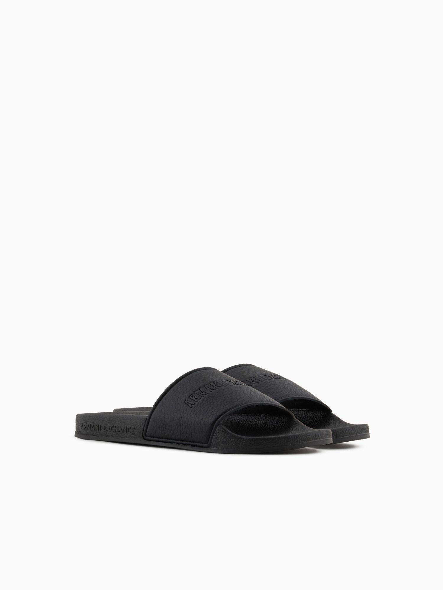 Armani Exchange Ciabatte Uomo Nere slides con logo XM002887 AF22832 UC001 ARMANI EXCHANGE