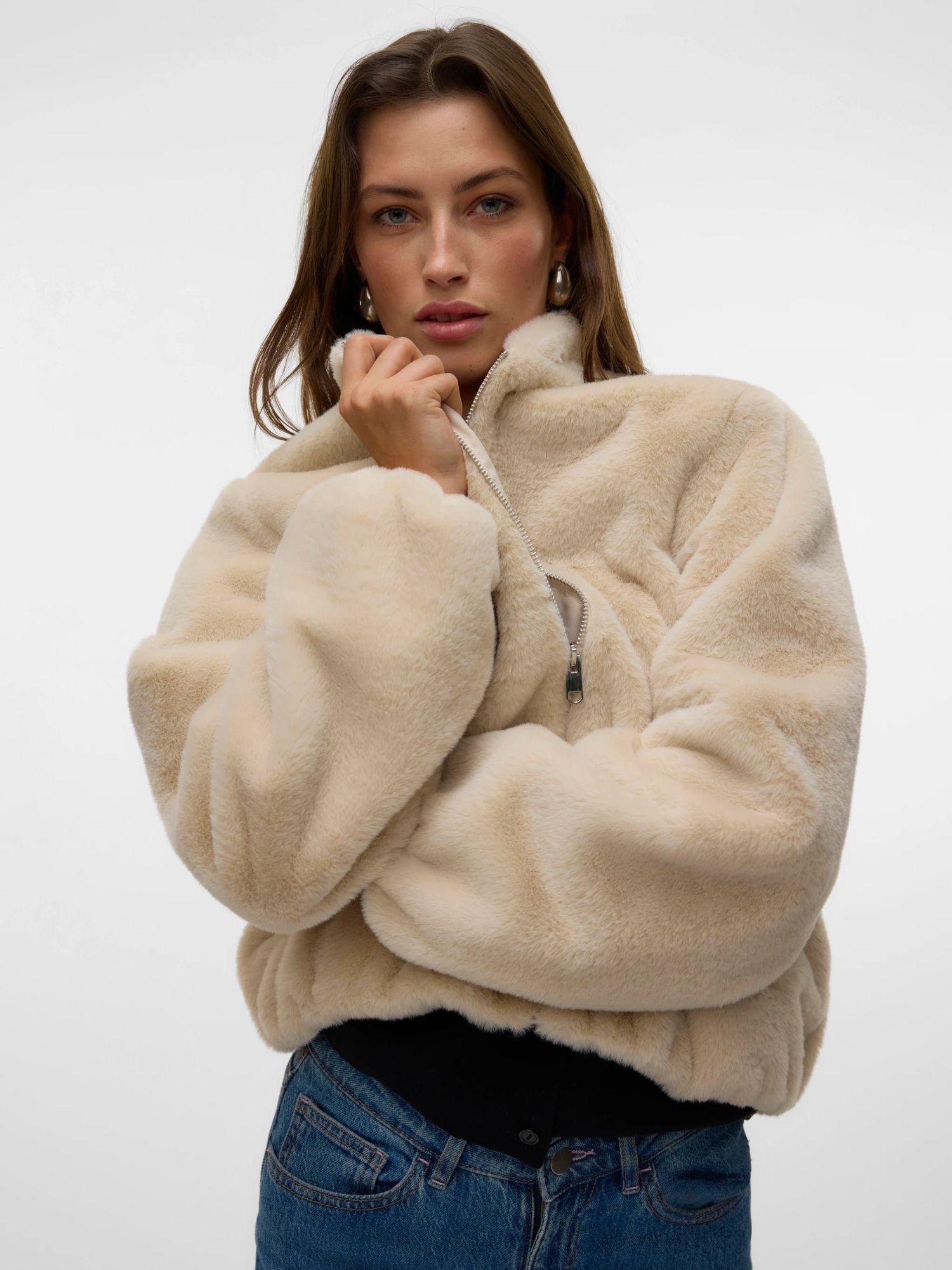 Vero Moda Giacca Invernale Donna Sonjaliga Grey Oatmeal 10331291 Oatmeal VERO MODA