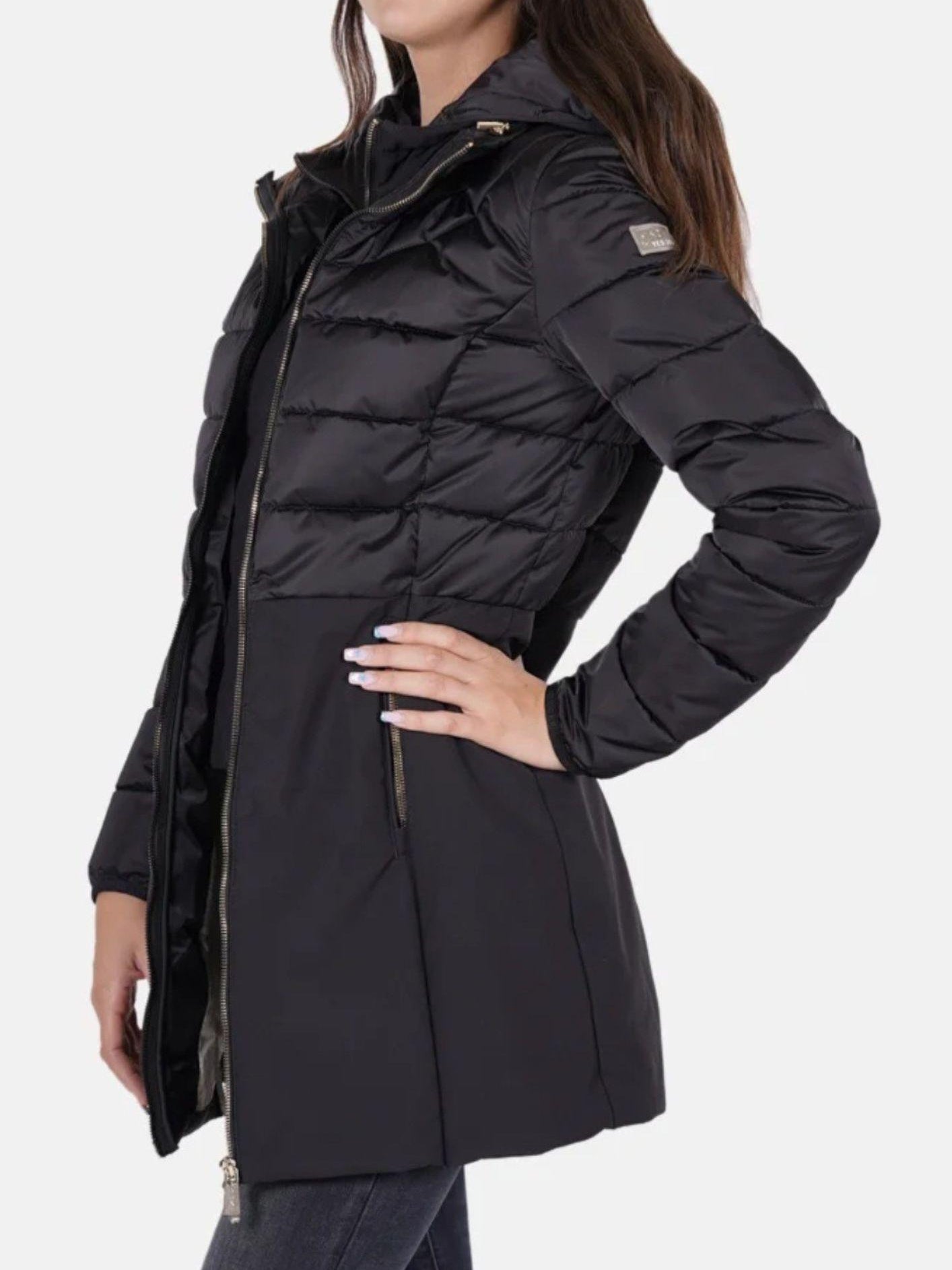 Yes Zee Cappotto Invernale Donna Nero O003 M800 0801 YES ZEE