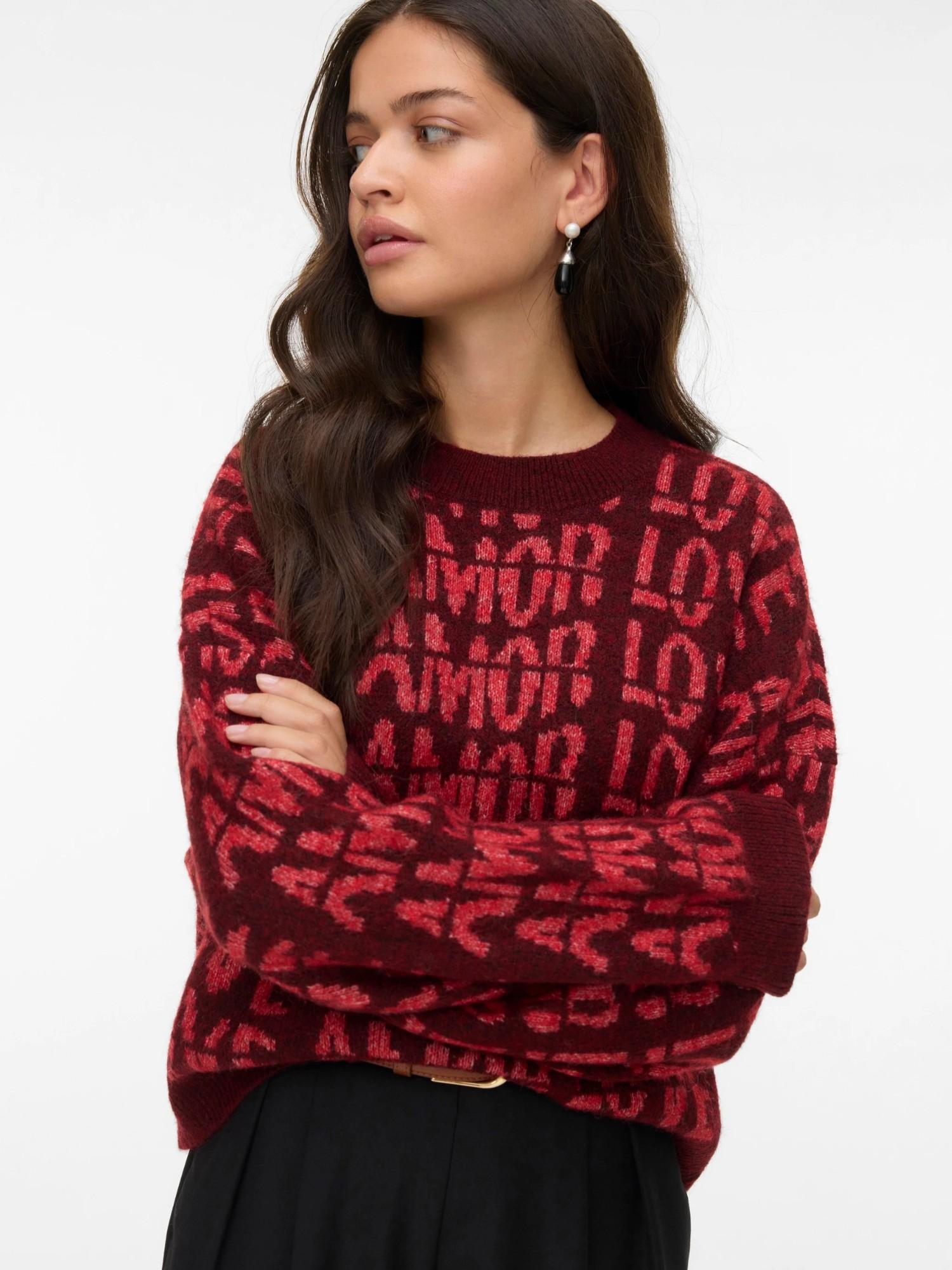 Vero Moda Maglione Donna Love Rosso Syrah 10331432 Syrah W. VERO MODA