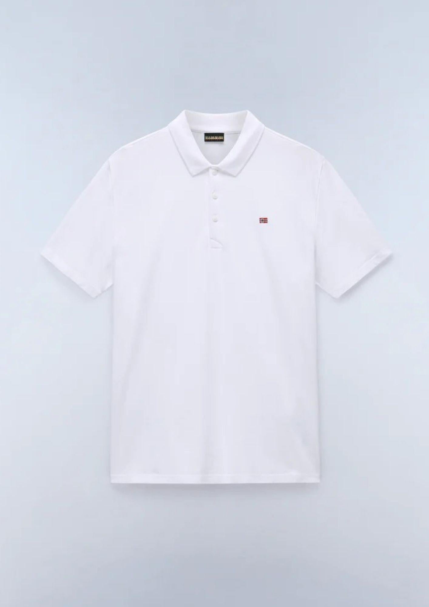 Napapijri Polo Uomo Ealis Bianca NP0A4H8B 002 NAPAPIJRI