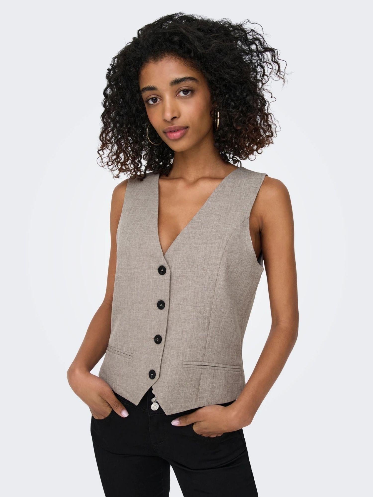 Only Gilet Donna Fungi Onllinda 15336753 Fungi MELANGE ONLY