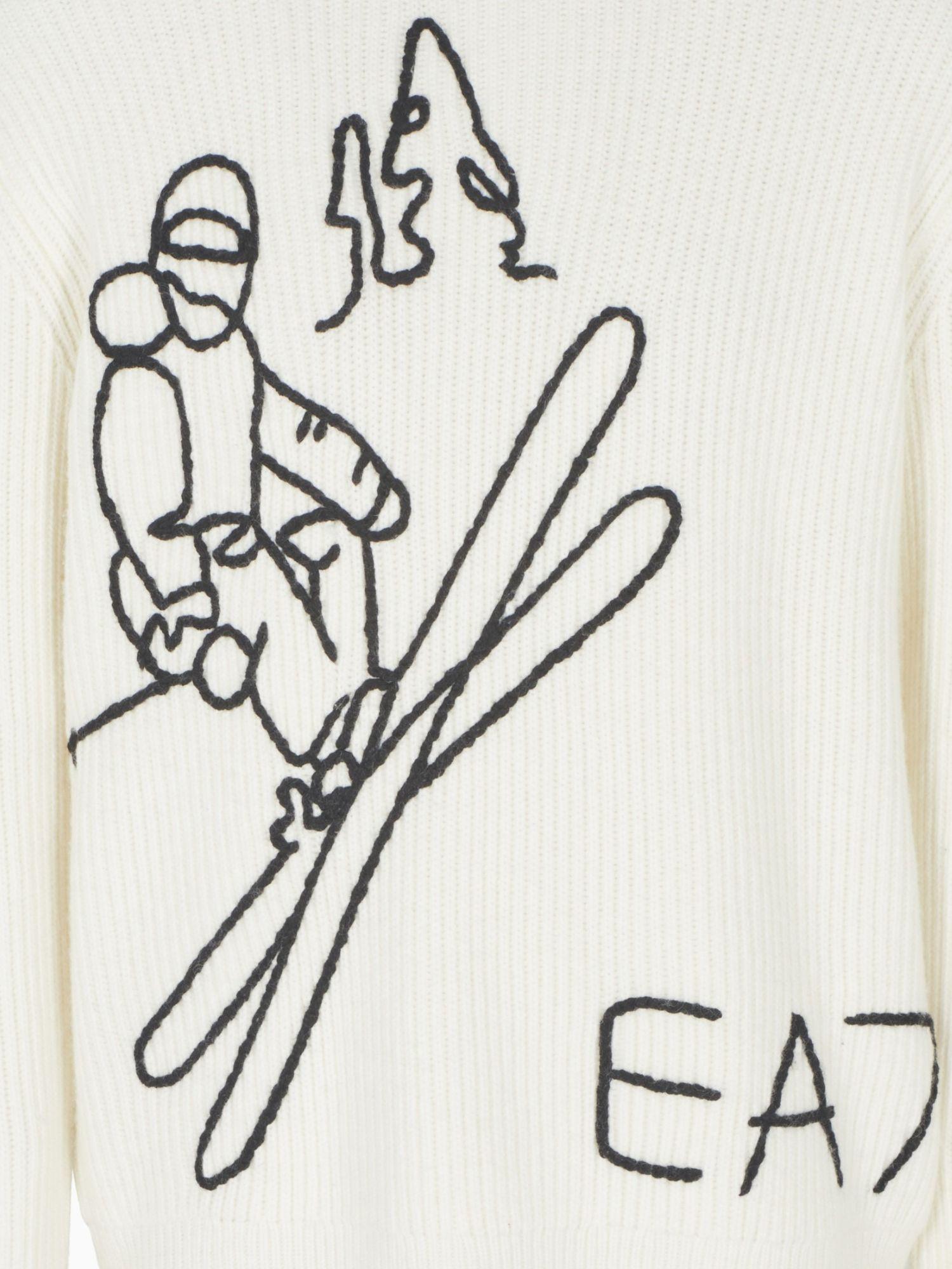 EA7 Emporio Armani Maglione Uomo Dolcevita Bianco Regular Fit 7M000502 AF19328 M0161 EA7 EMPORIO ARMANI