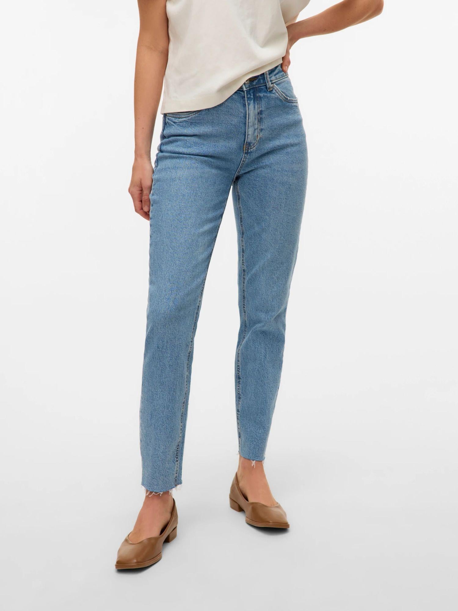 Vero Moda Jeans Donna Mom Fit Light Blue VMBrenda 10247009 Light Blue Denim VERO MODA