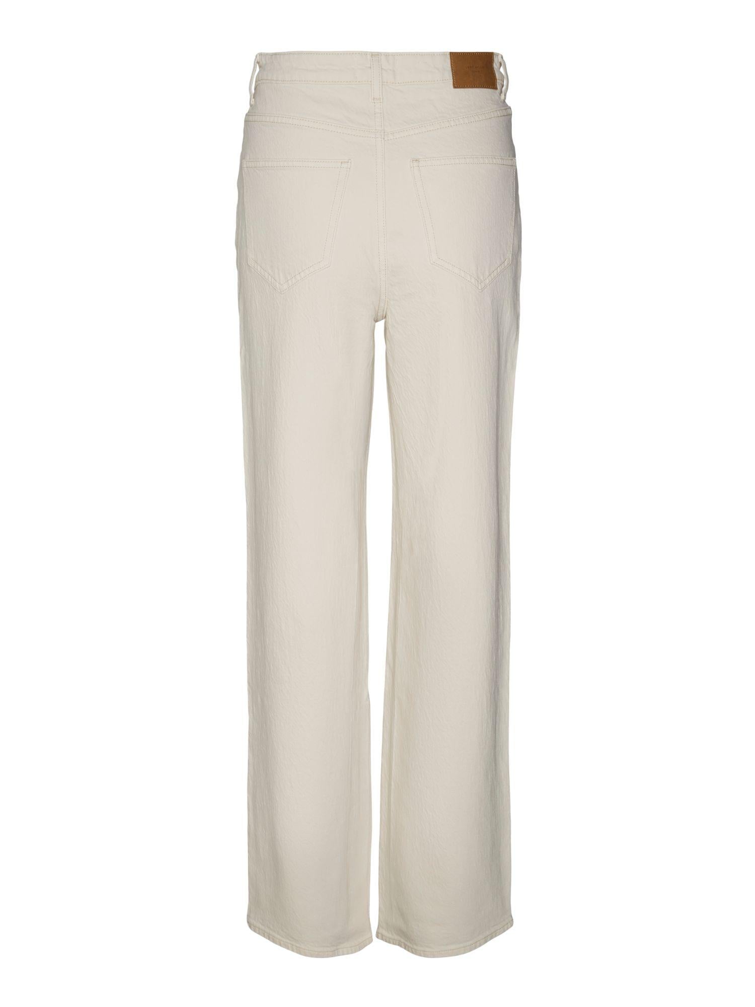 Vero Moda Jeans Donna Wide Fit Ecru VMTessa 10287303 Ecru VERO MODA