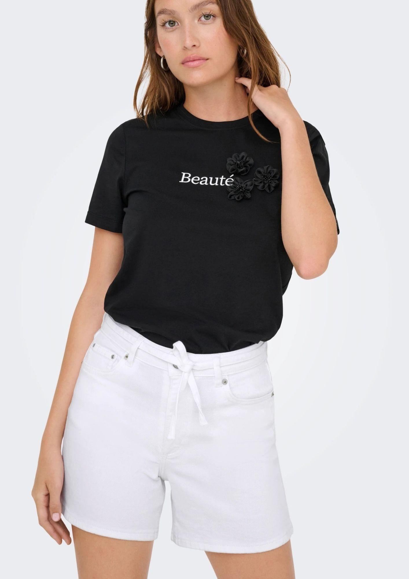 Only Shorts Donna Gianna Bianco 15340706 White Denim ONLY