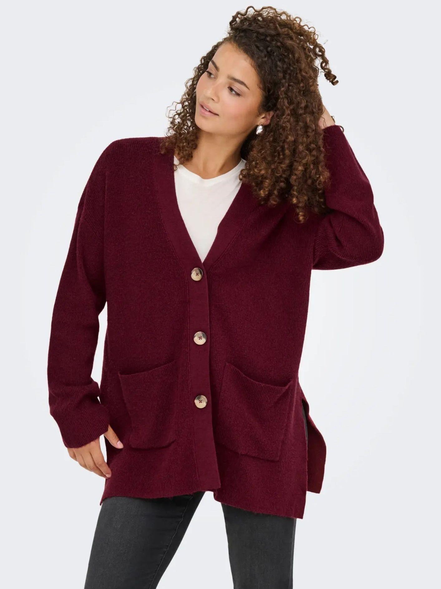 Only Cardigan Donna Ibi Bordeaux 15351147 Cabernet ONLY