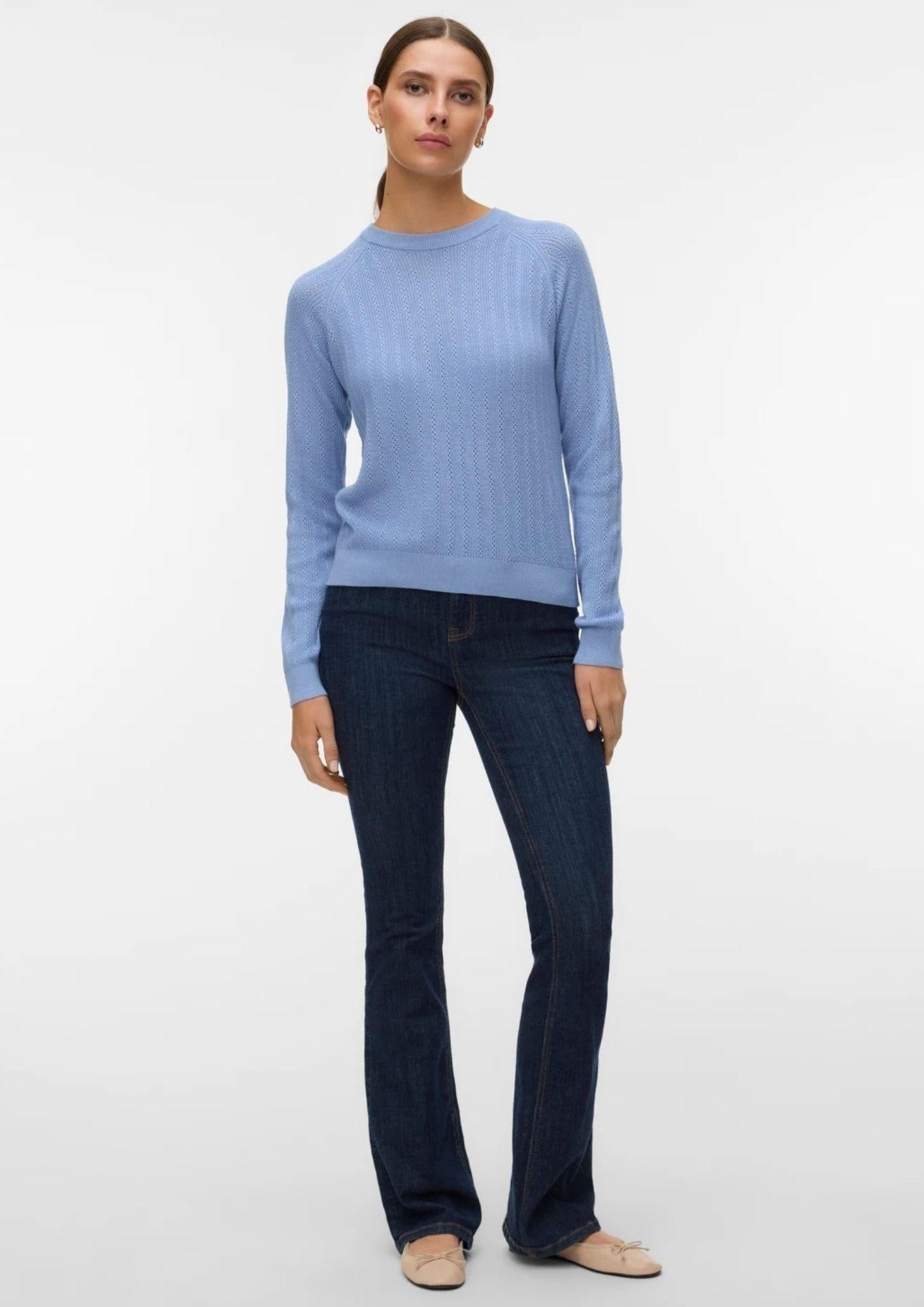 Vero Moda Pullover Donna Newlex Blu Brunnera 10340560 Brunnera Blue VERO MODA