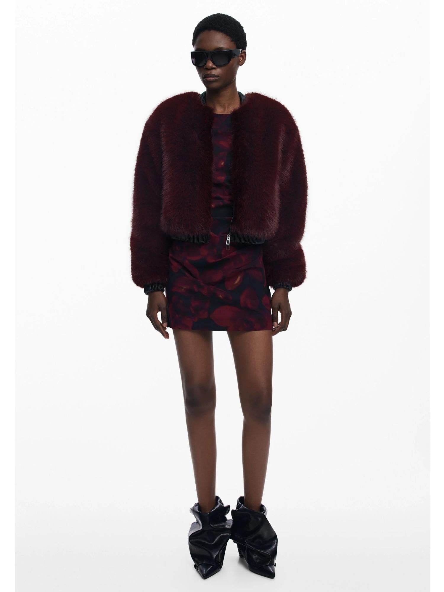 Desigual Giacca in pelliccia color lampone Donna 25WWEW67 3006 DESIGUAL