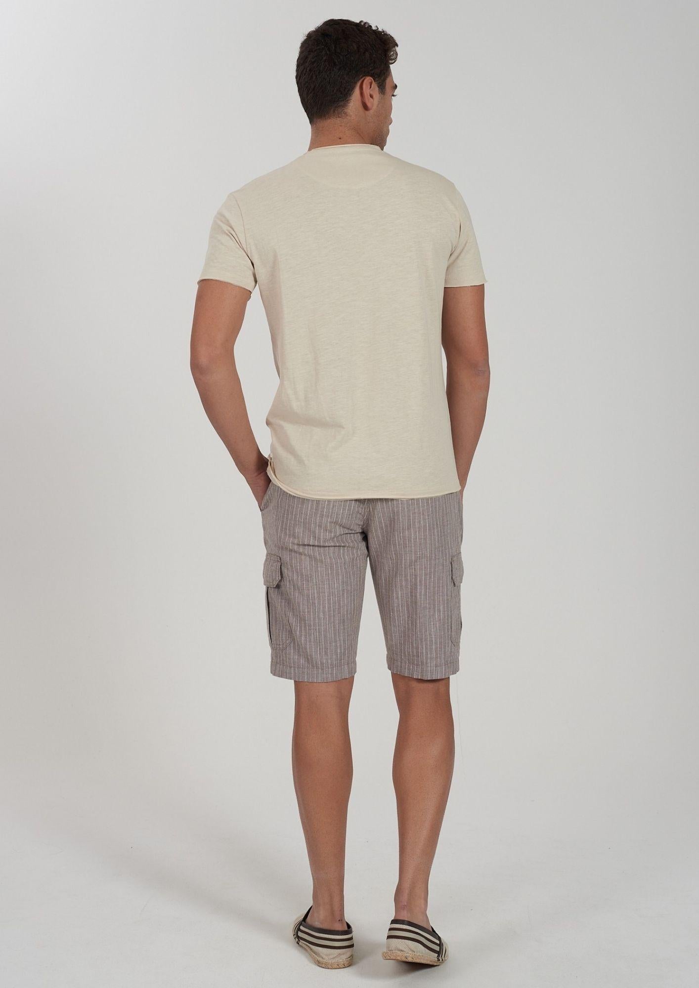 Yes Zee T-Shirt Uomo Grigio Beige Girocollo T722 TL00 0899 YES ZEE