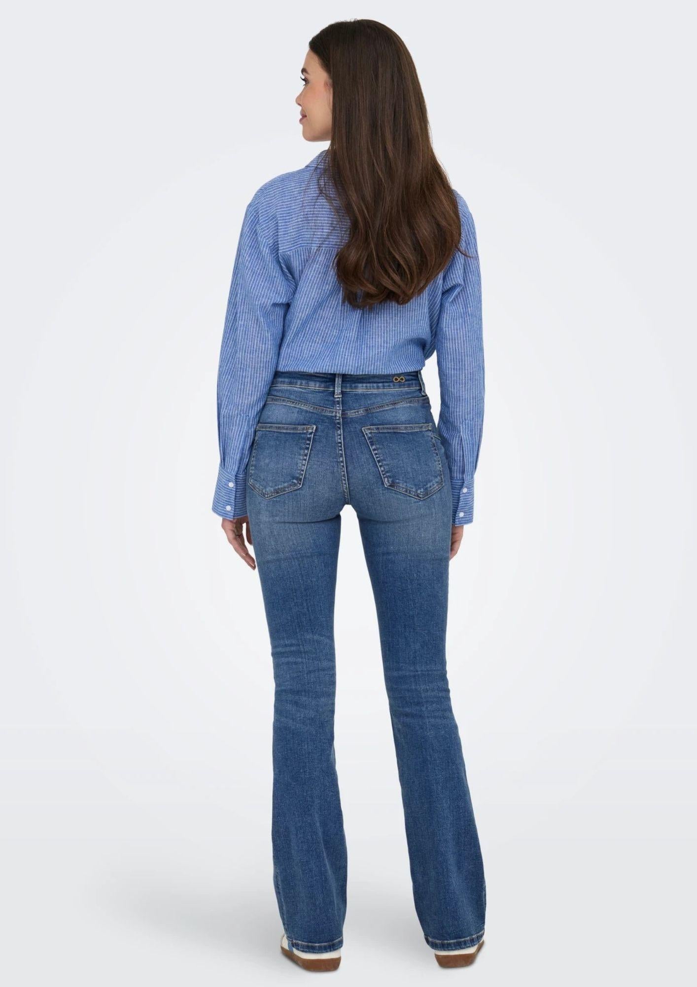 Jacqueline De Yong Jeans Donna Fina Denim Blu Medio 15354218 Medium Blue Denim JACQUELINE DE YONG