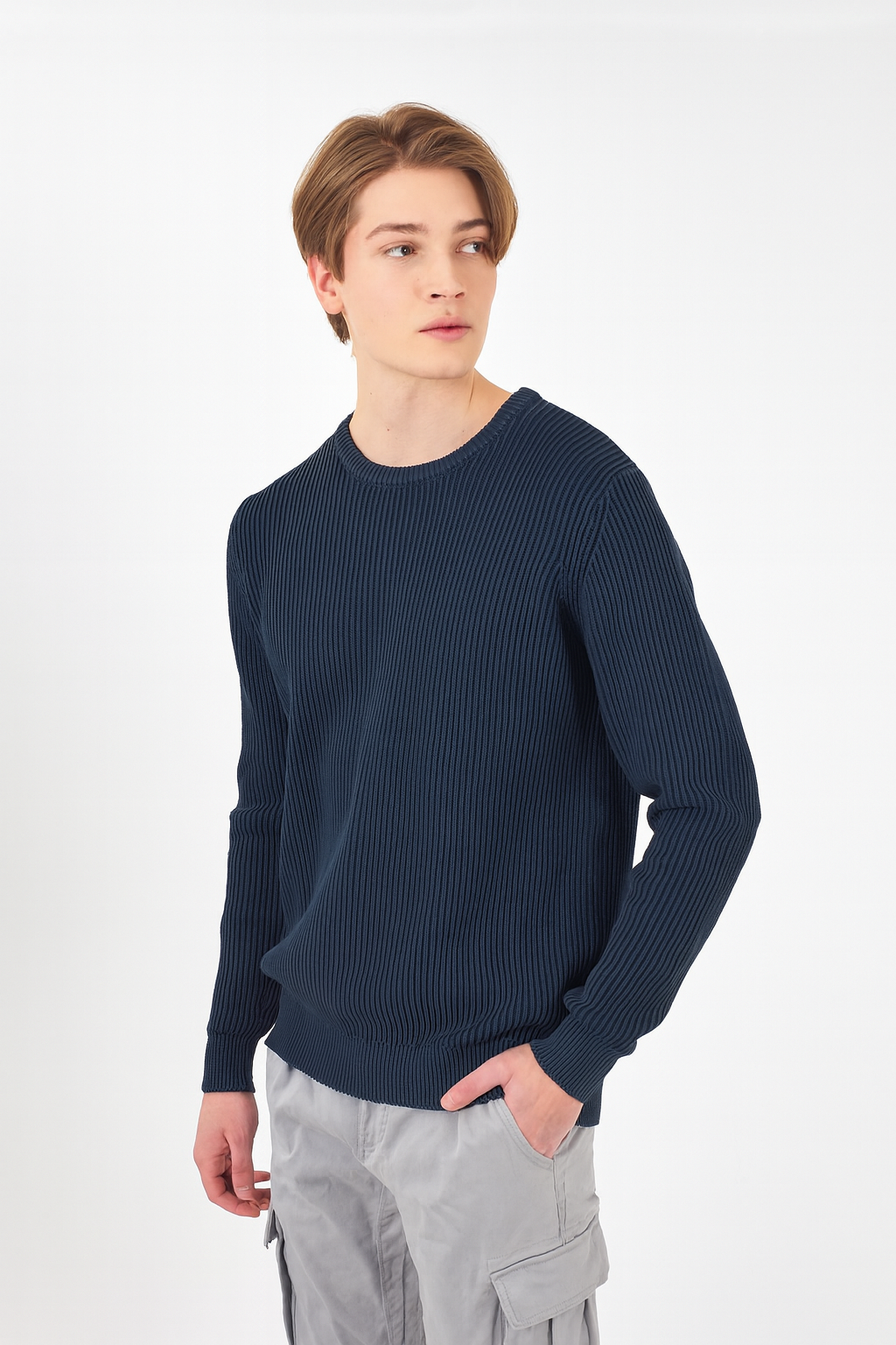 Yes Zee Maglia Girocollo Uomo Blu M805 HN00 0713 YES ZEE