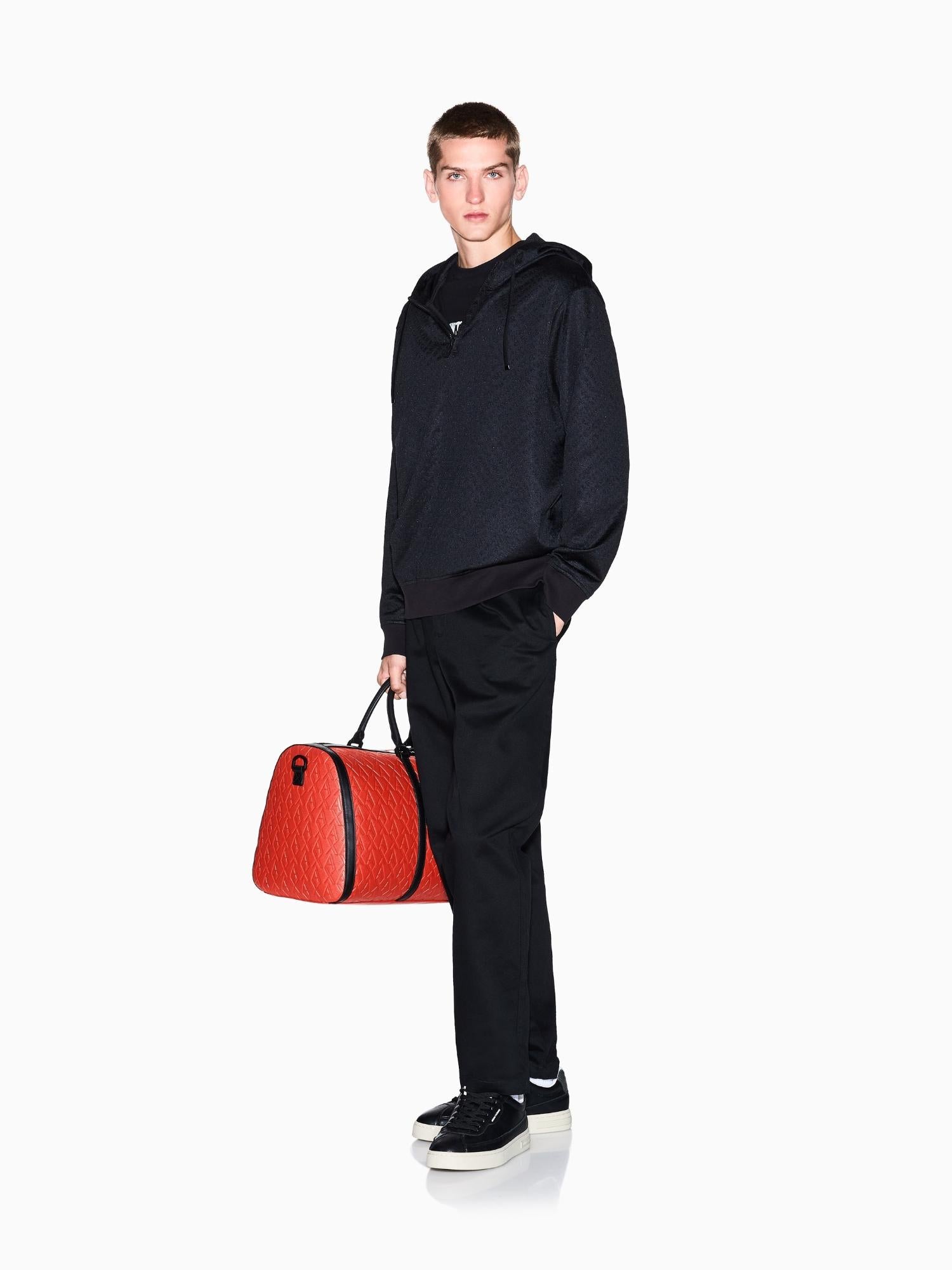 Armani Exchange Felpa Uomo con cappuccio micro texture Nero XM001355 AF16259 FC022 ARMANI EXCHANGE