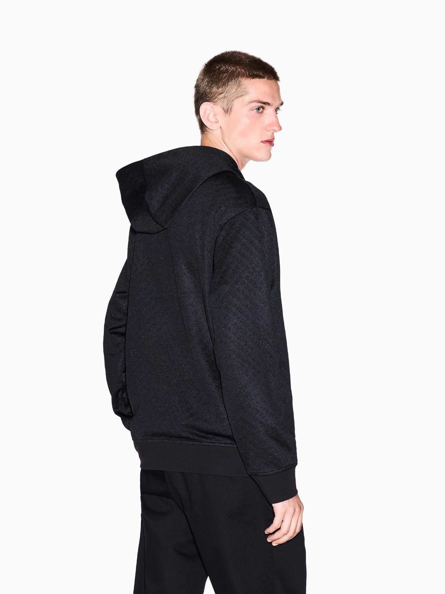 Armani Exchange Felpa Uomo con cappuccio micro texture Nero XM001355 AF16259 FC022 ARMANI EXCHANGE