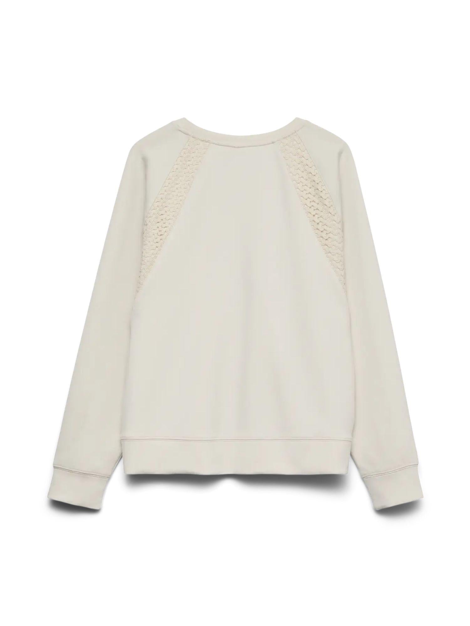 Vero Moda Felpa Donna Birch VMInima 10341044 Birch BIRCH CROCHET VERO MODA