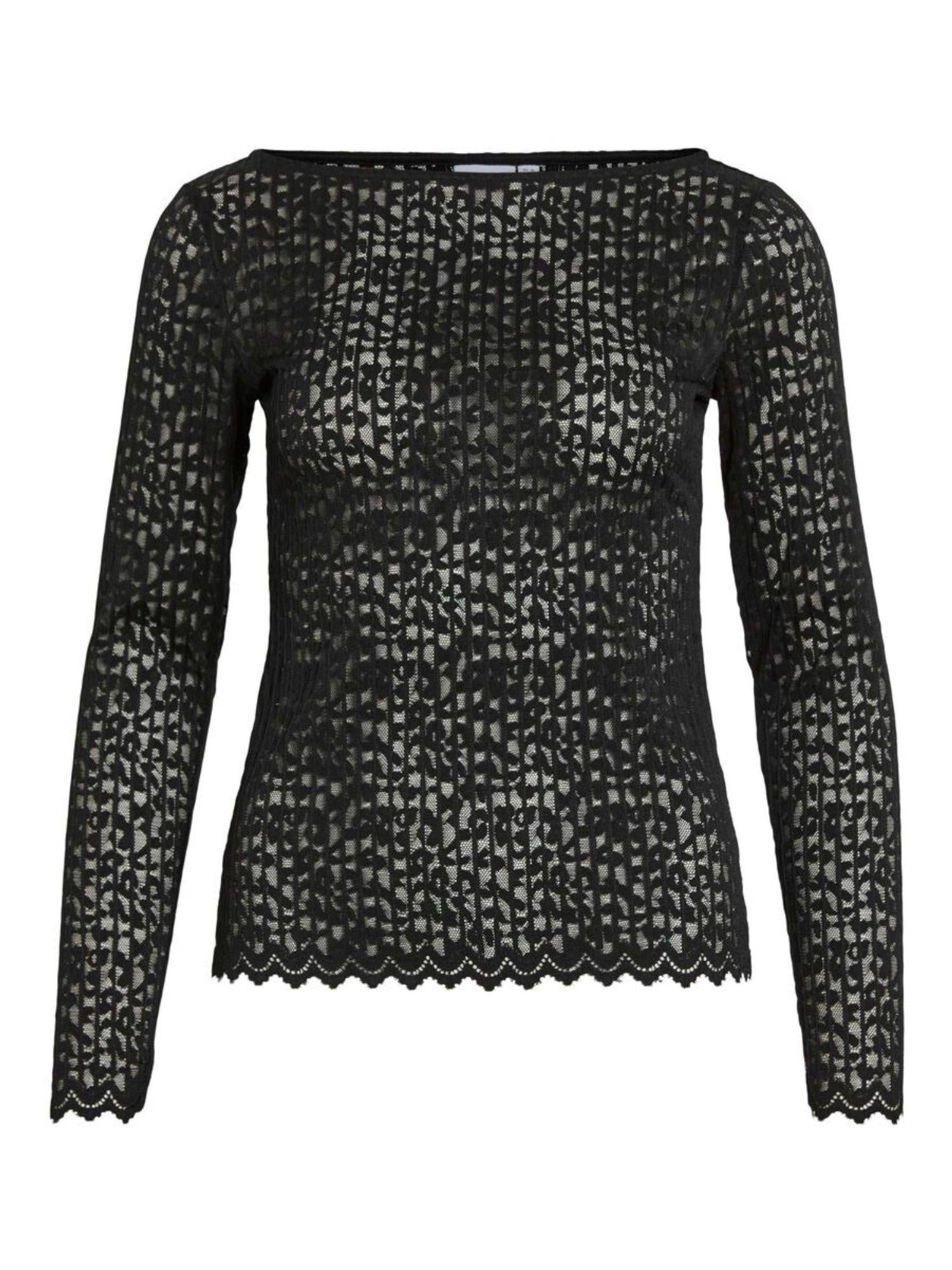 Vila Top Donna Obera Nero 14108569 Black VILA