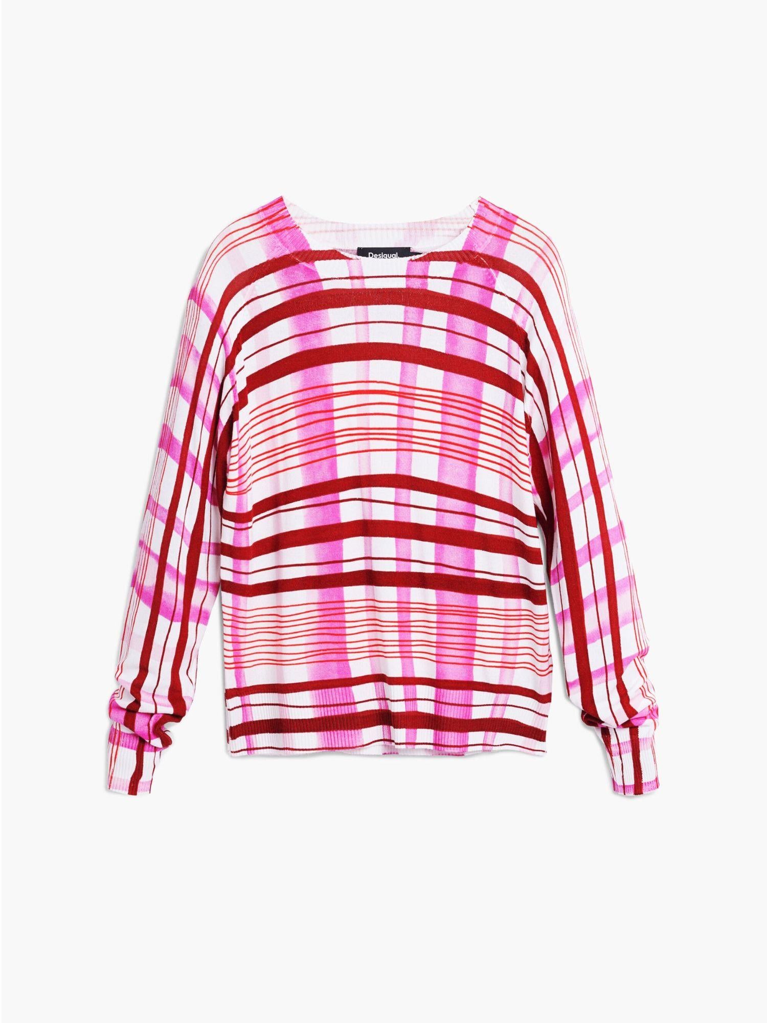 Desigual Maglione a righe mikado Donna Rosa 25WWJF41 3049 DESIGUAL