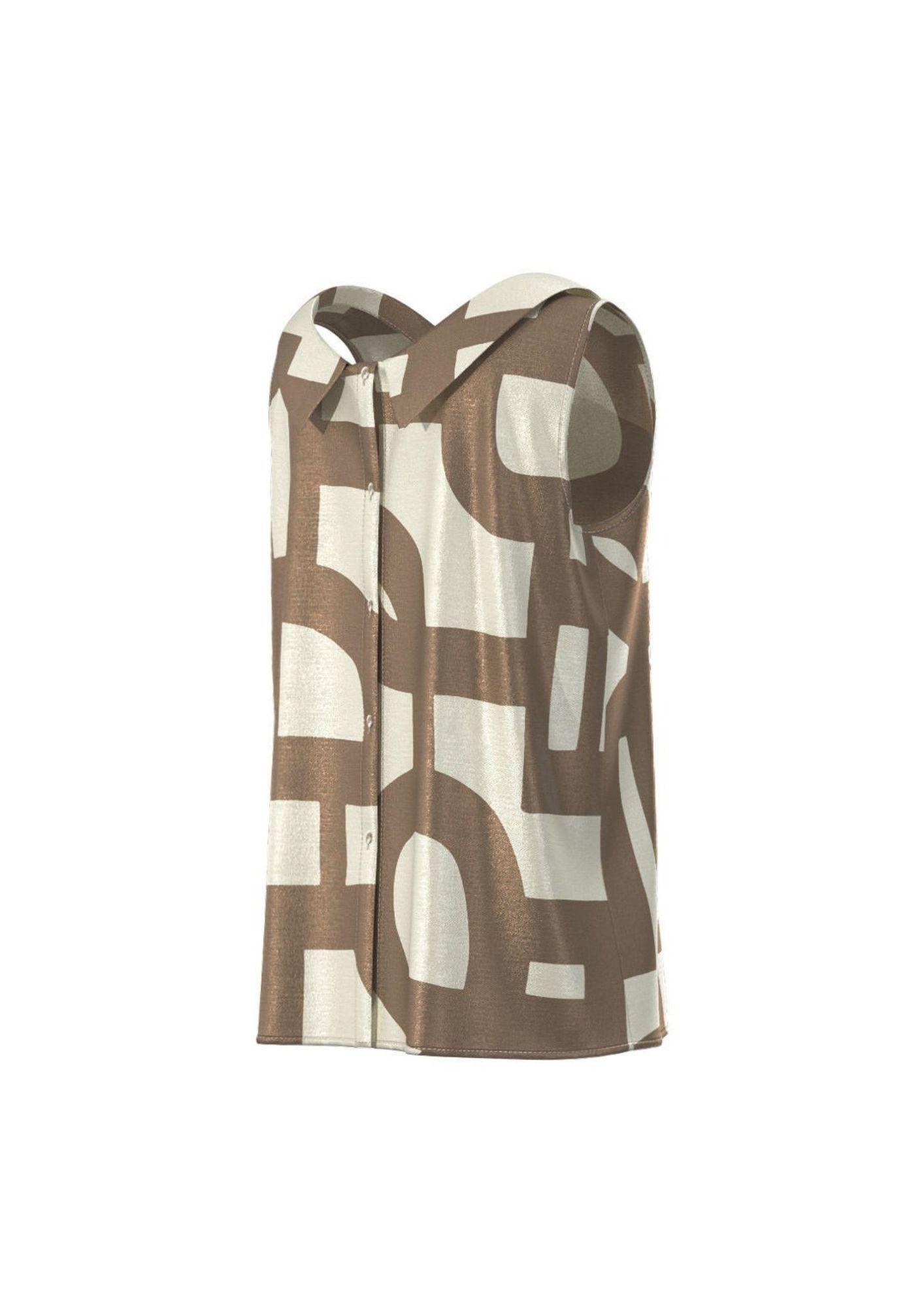 Emme Marella Top Donna Emmgommoso Tortora Geometrico 2615161142200 006 EMME MARELLA