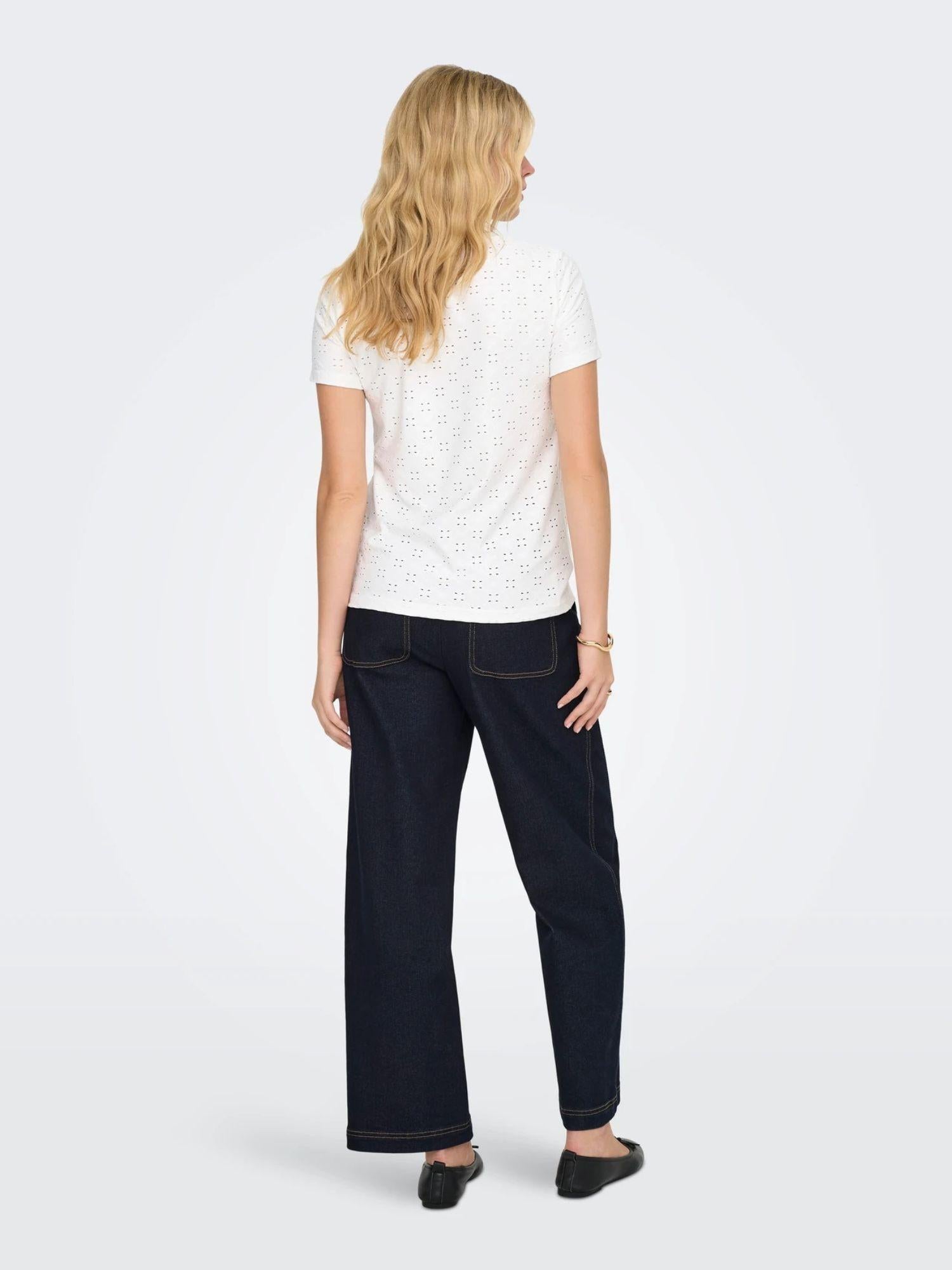 Jacqueline De Yong T-Shirt Donna Bianco Jdycathinka 15158450 Cloud Dancer JACQUELINE DE YONG