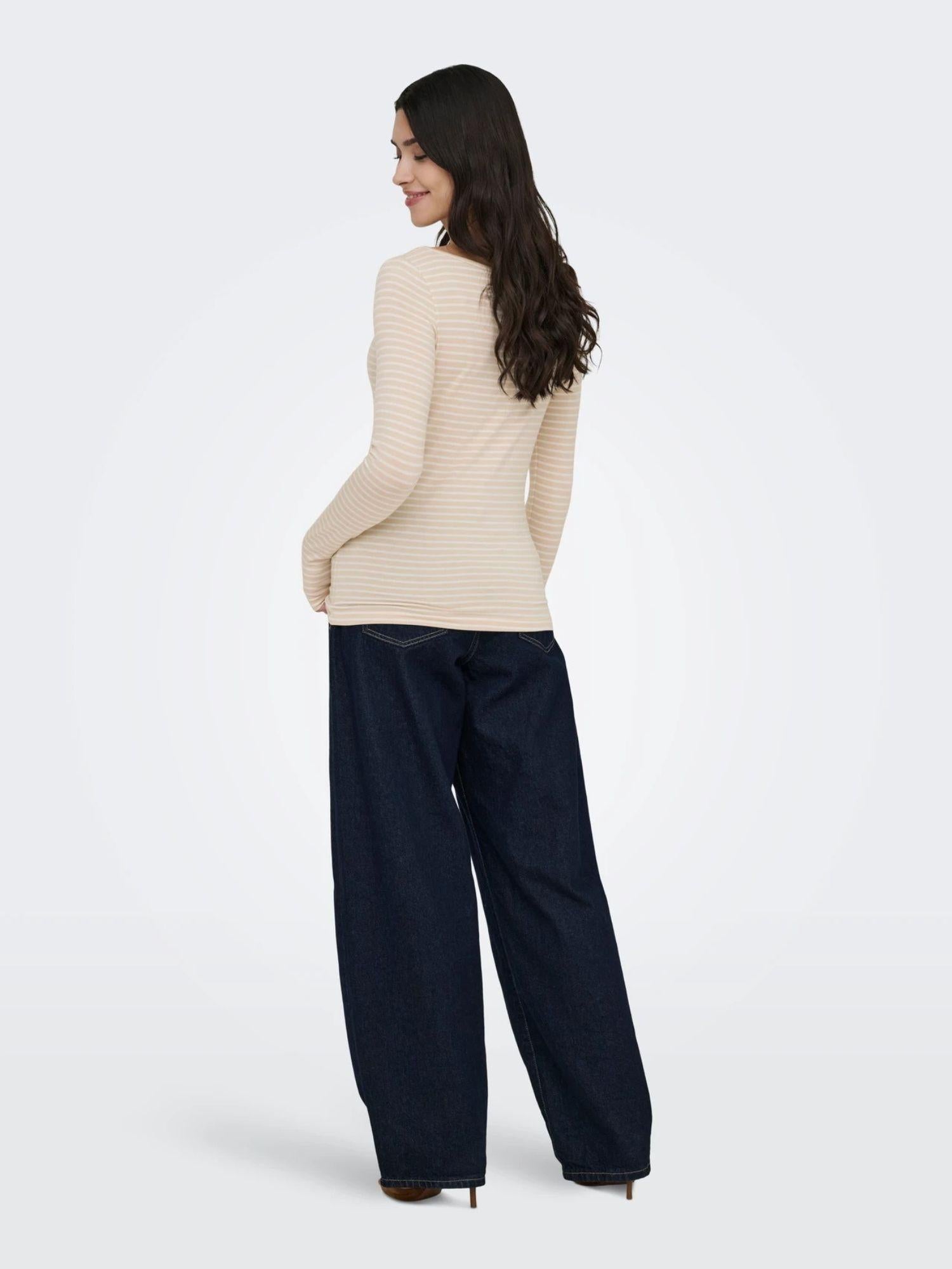 Jacqueline De Yong Maglia Donna Sandshell Jdysissy 15364527 Sandshell CLOUD DANCER JACQUELINE DE YONG