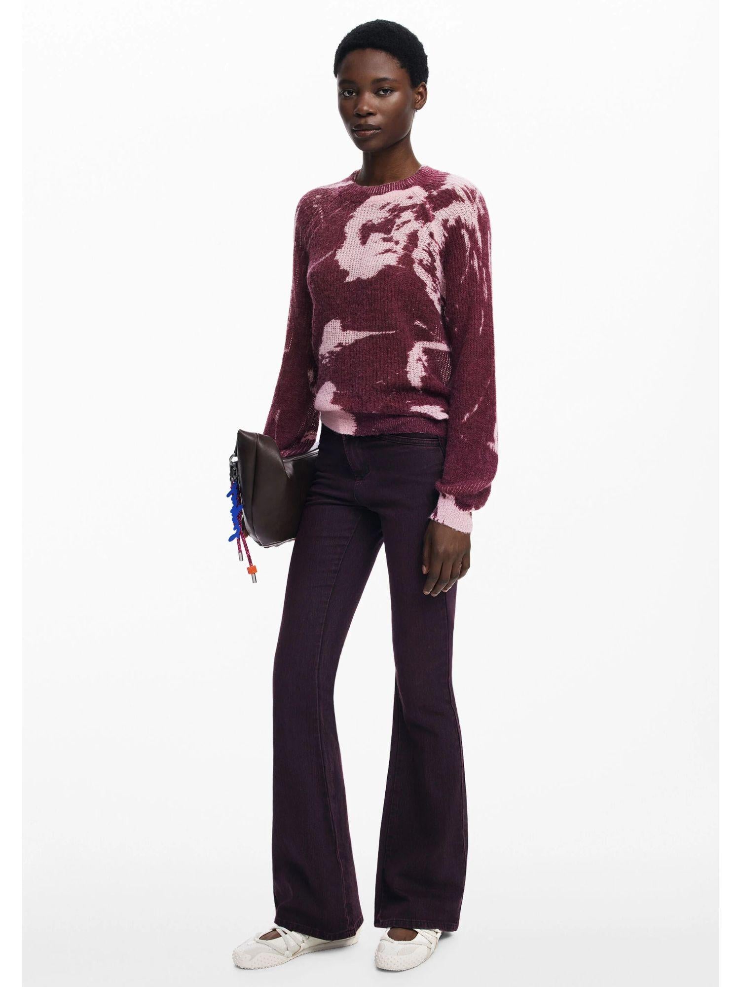 Desigual Maglione texture Arty Donna Rosso 25WWJF31 3078 DESIGUAL