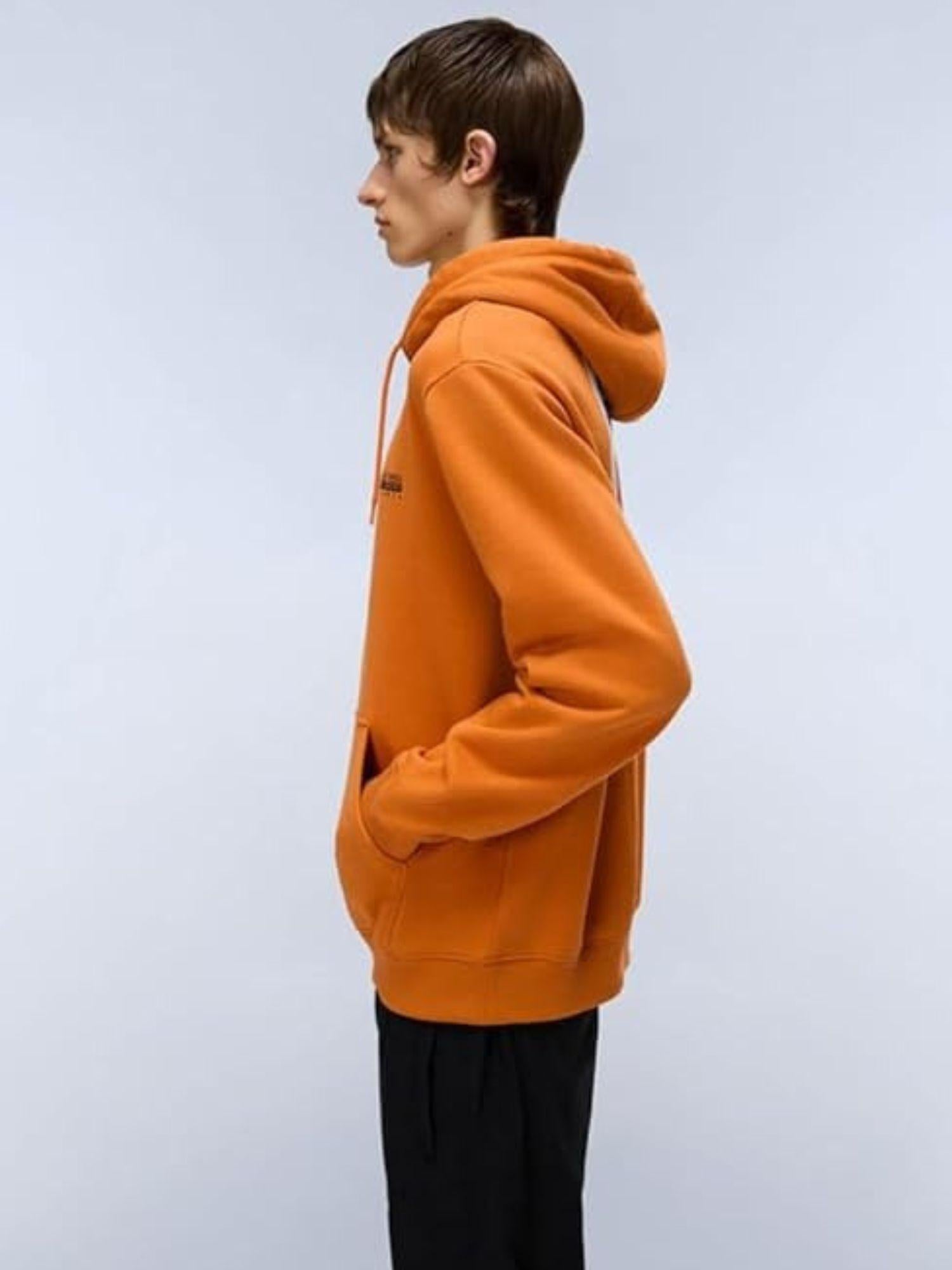 Napapijri Felpa Uomo con Cappuccio Guide Arancione Zucca NP0A88V4 A68 NAPAPIJRI