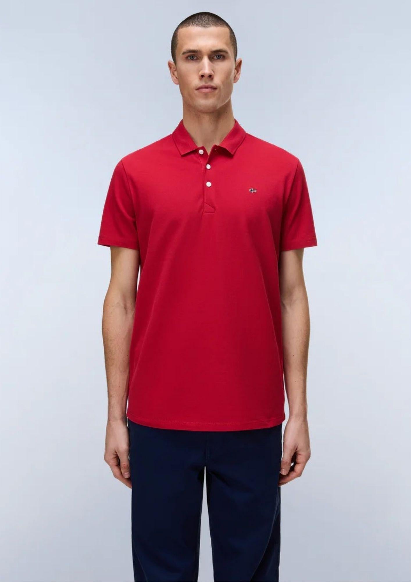 Napapijri Polo Uomo Ealis Rossa NP0A4H8B RAQ NAPAPIJRI