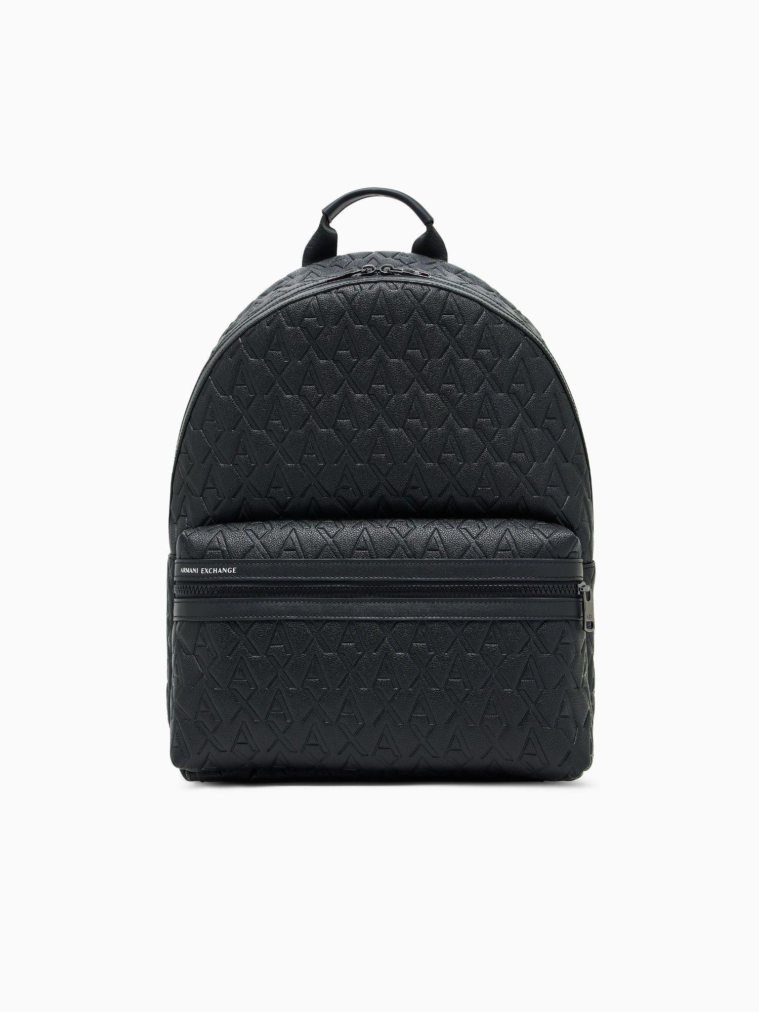 Armani Exchange Zaino con logo allover in tessuto riciclato ASV Nero XM000237 AF12133 UC001 ARMANI EXCHANGE