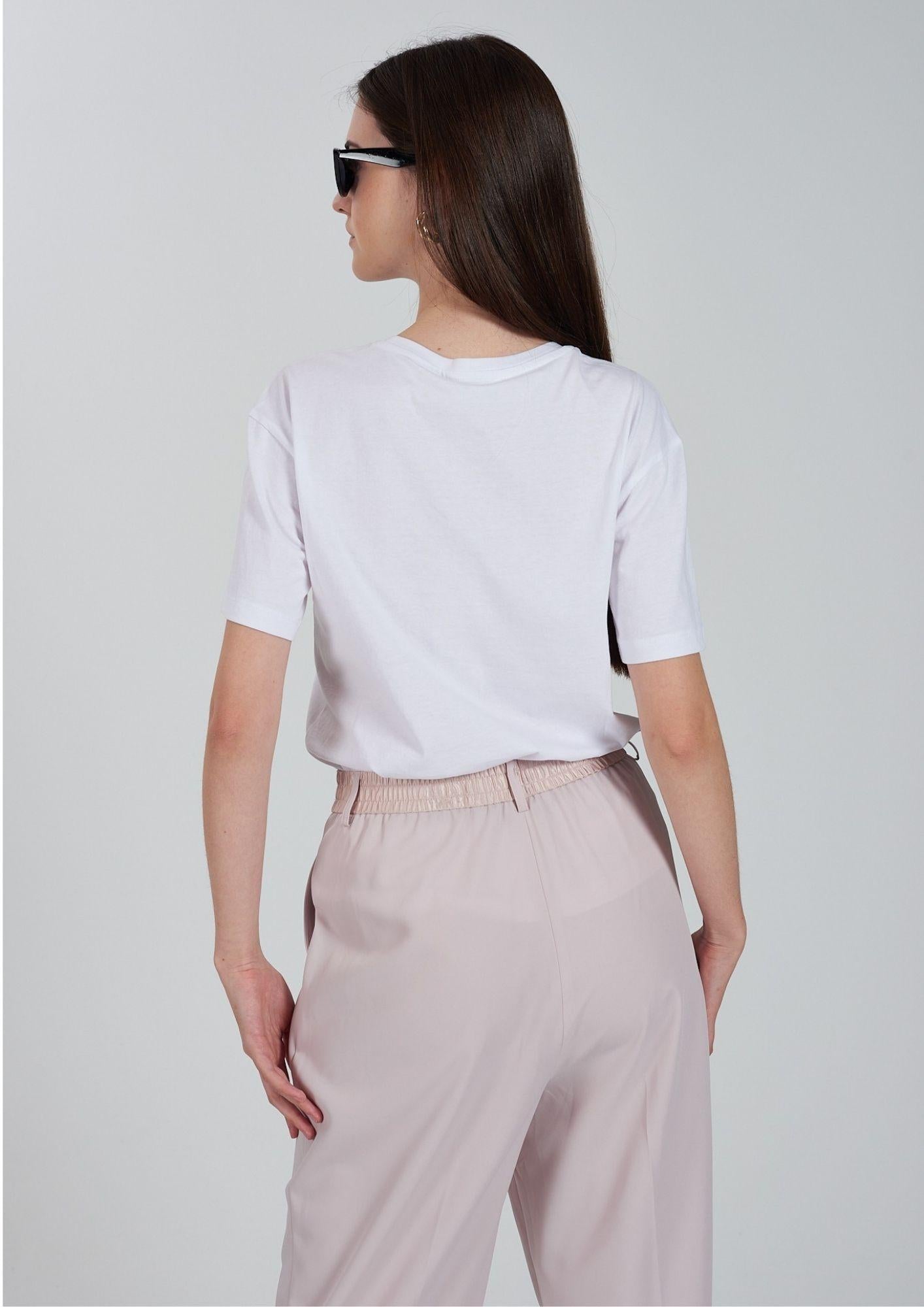 Yes Zee T-Shirt Donna Girocollo Bianca T269 S100 2101 YES ZEE