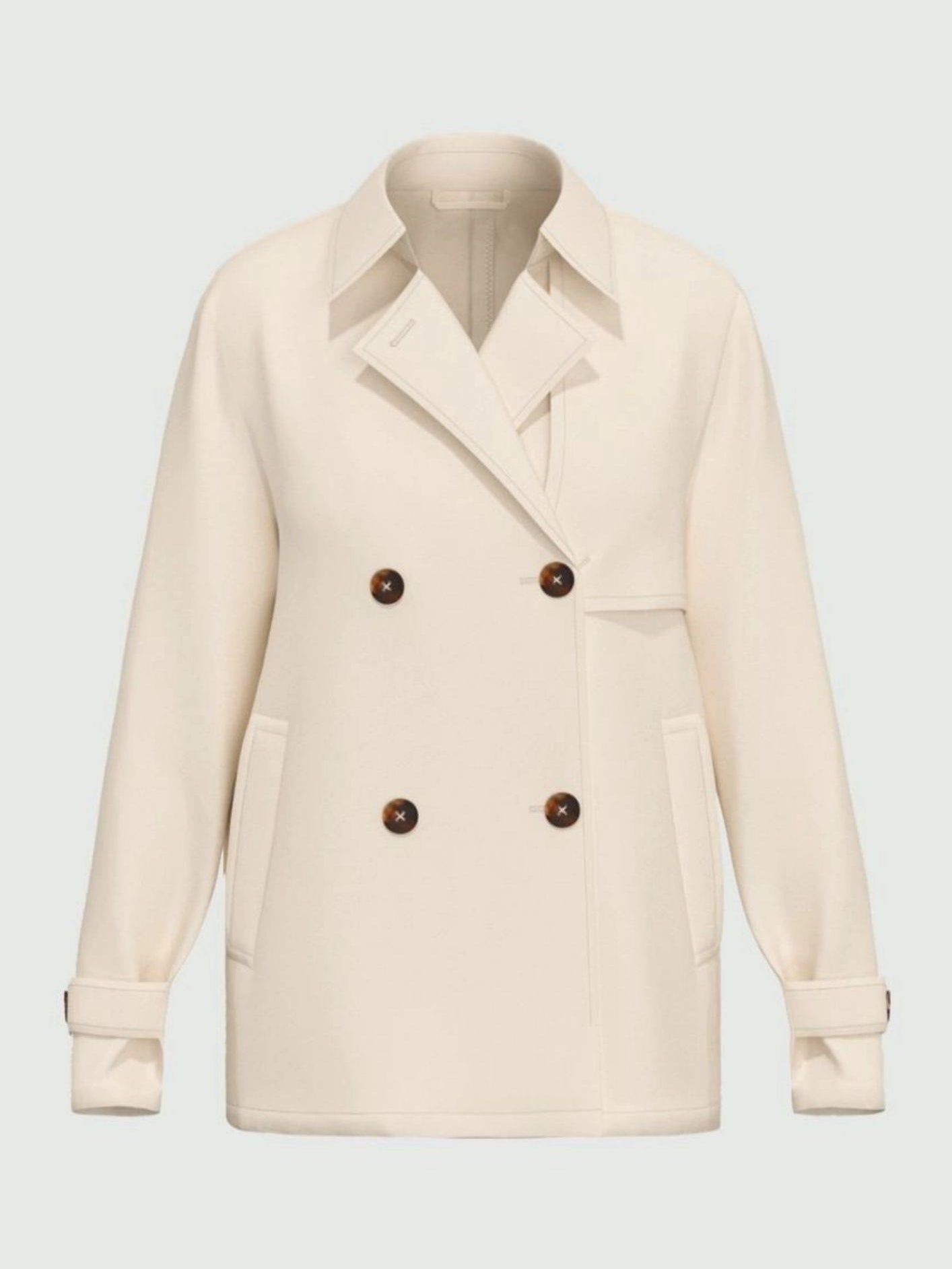 Emme Marella Impermiabile Donna Emmpelota Bianco Lana 2615021091200 001 EMME MARELLA