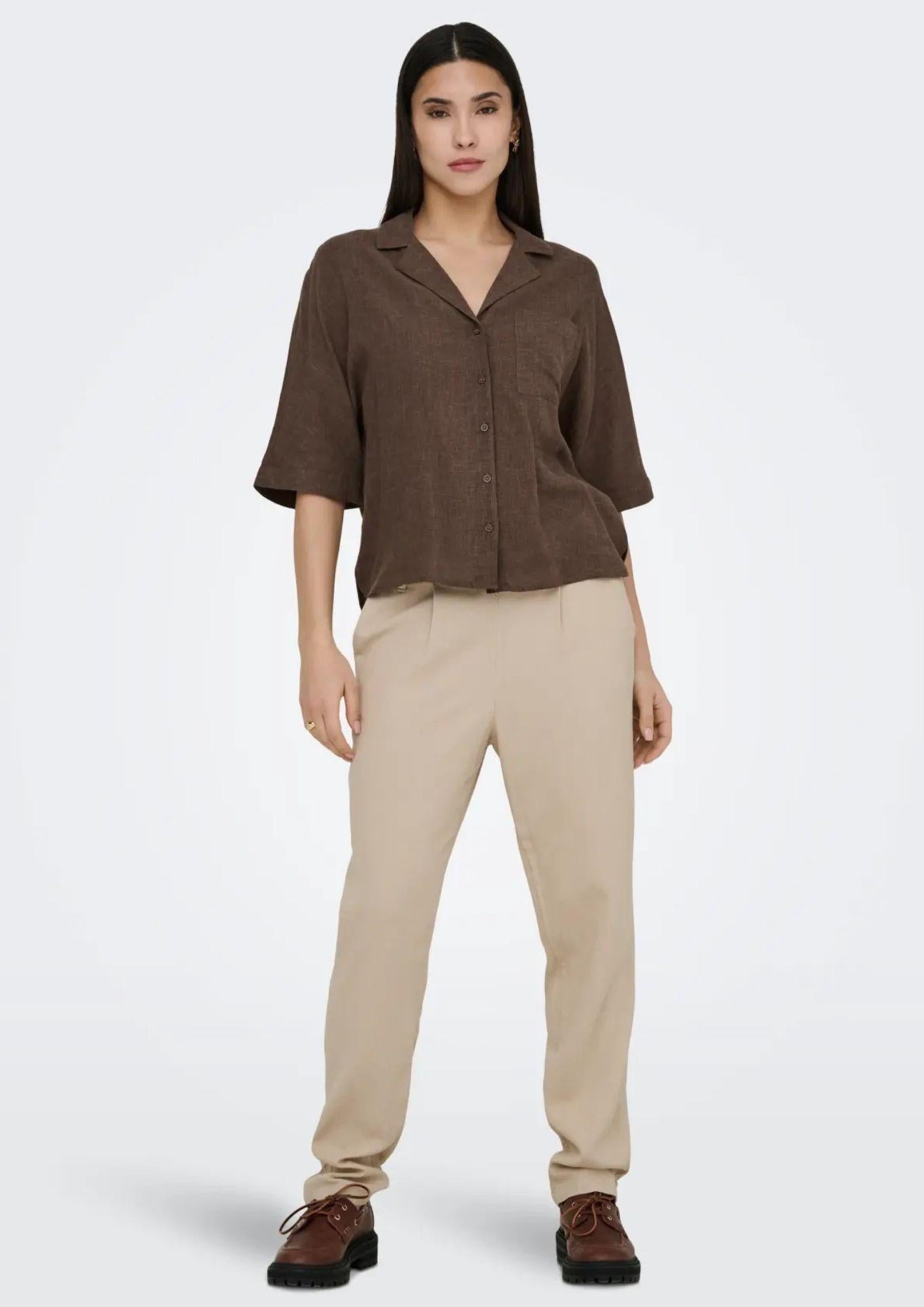 Only Camicia Donna Bruxelles Cioccolato 15314215 Chocolate Martini ONLY