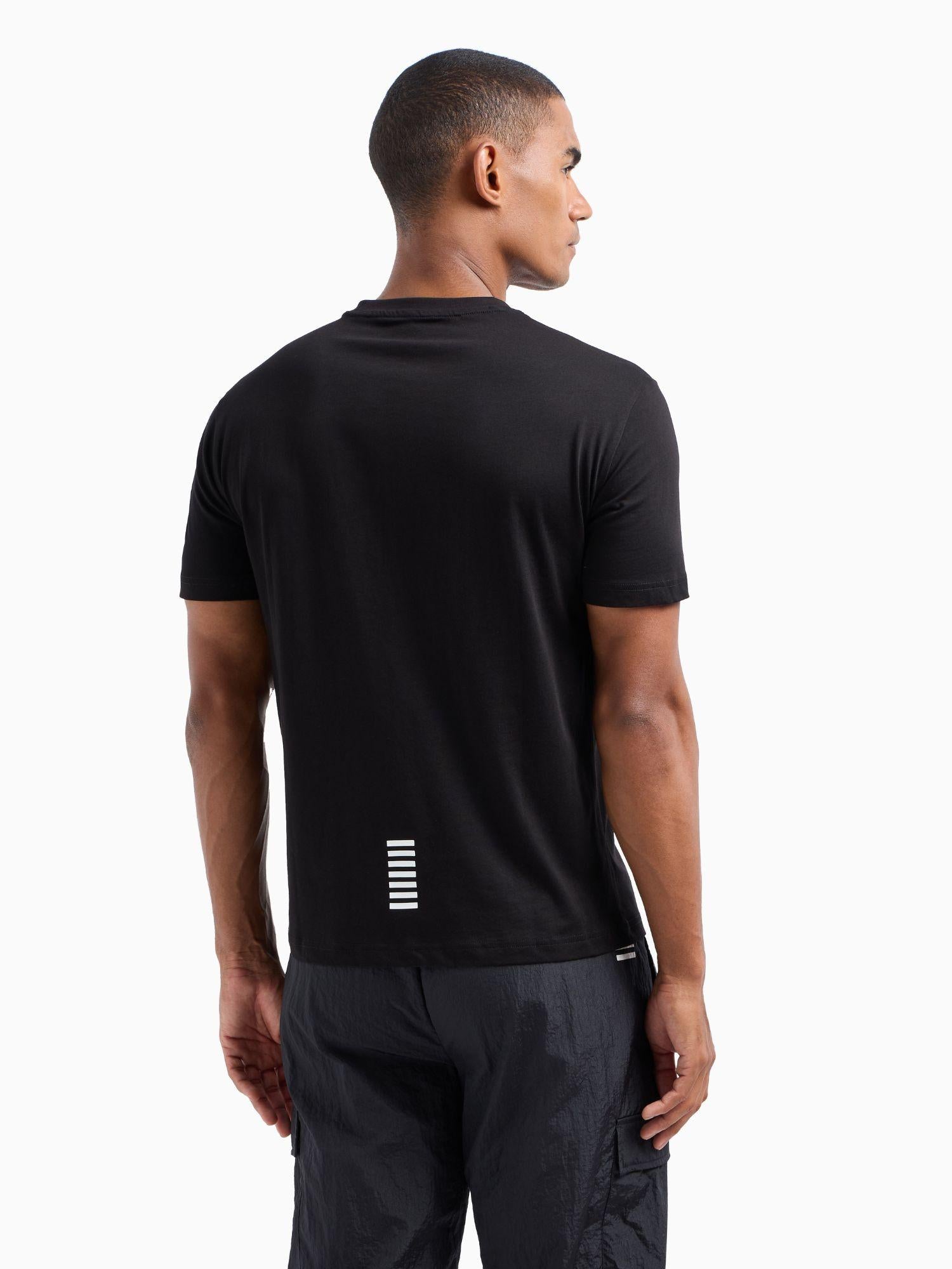 EA7 Emporio Armani T-shirt Core Identity in cotone Pima Uomo Nero 8NPT25 PJVPZ 1200 EA7 EMPORIO ARMANI