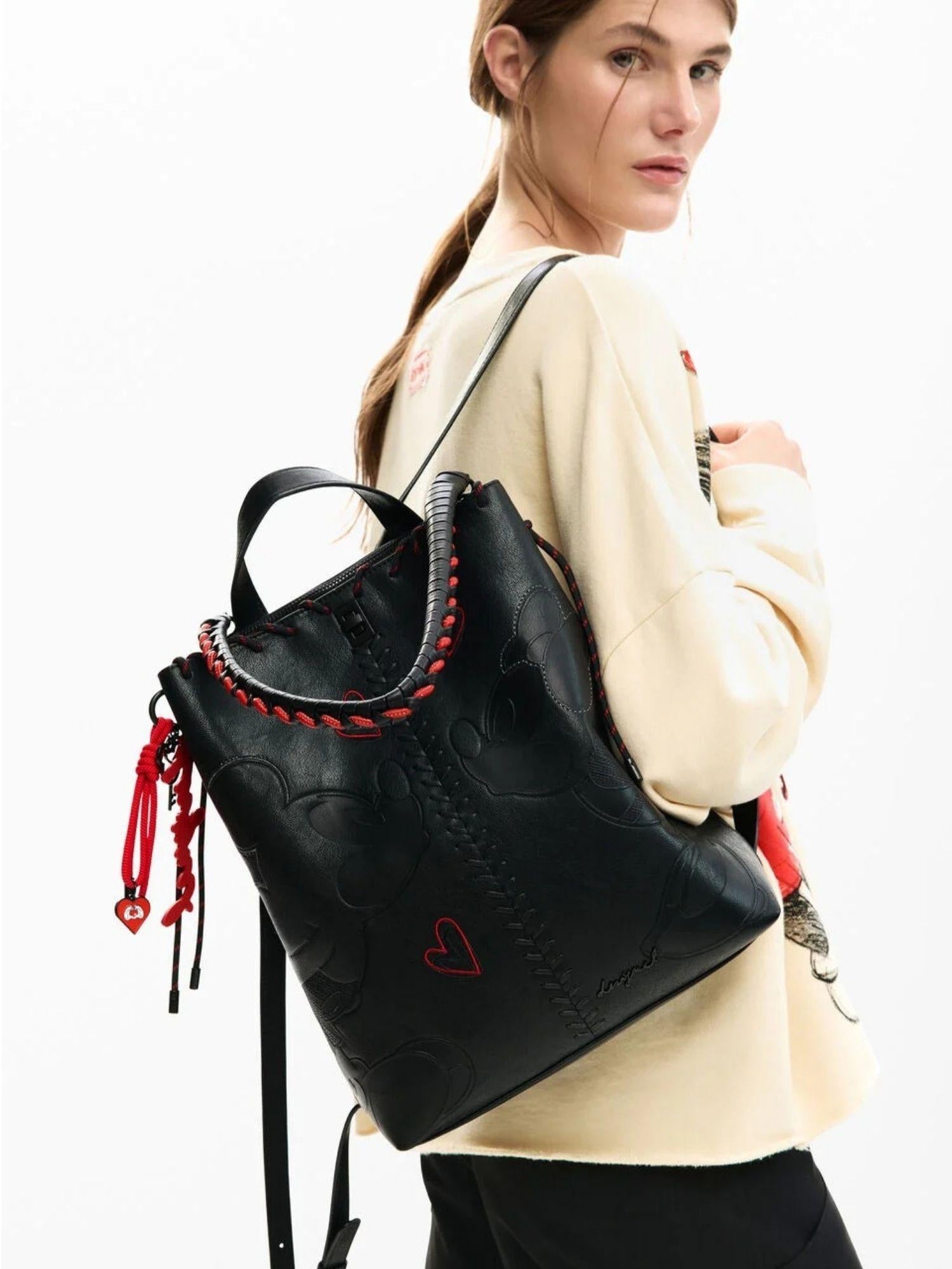 Desigual Zaino Donna Backall Mickey pu Sumy Nero 26SAKP43 2000 DESIGUAL