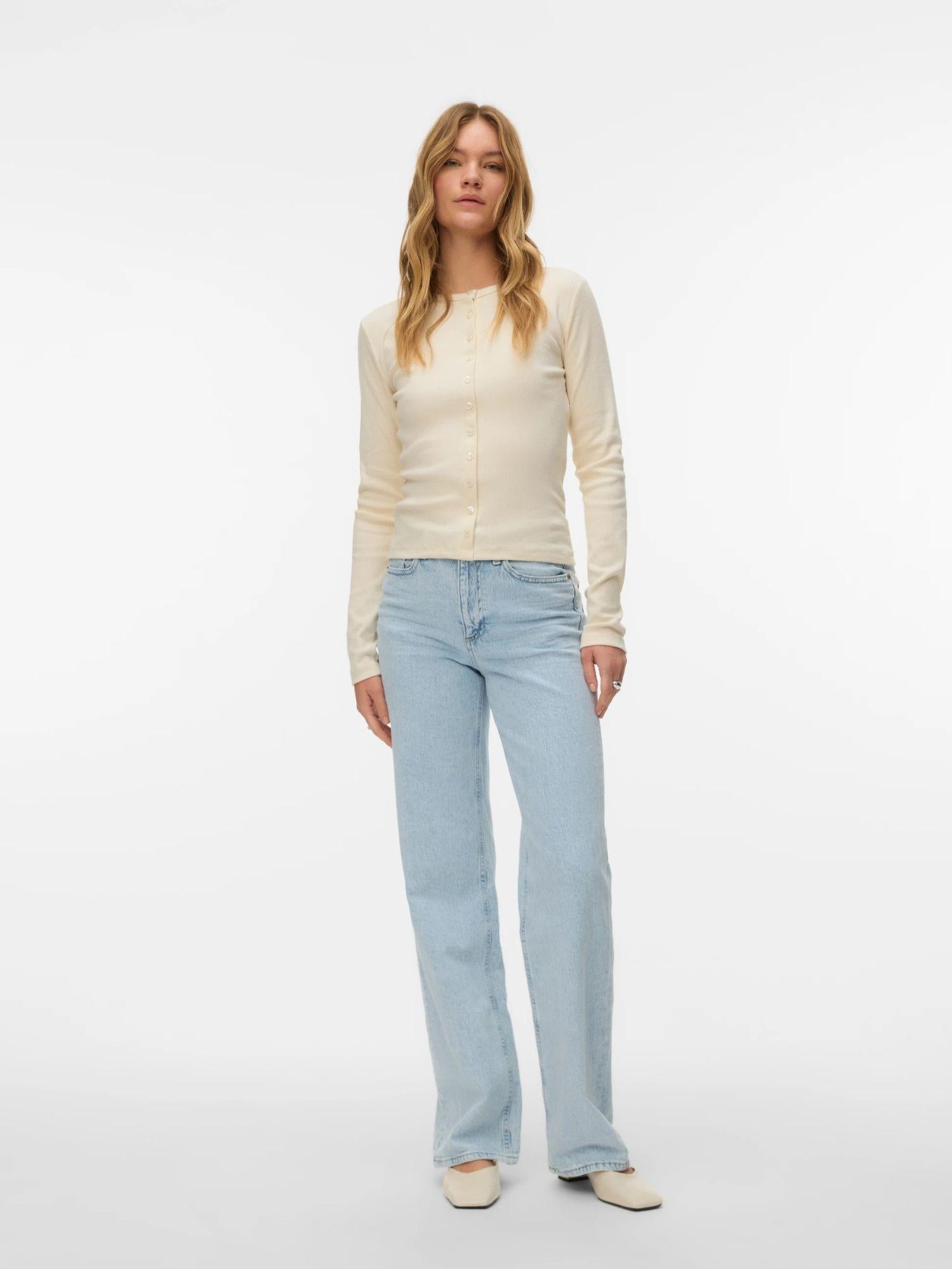Vero Moda Jeans Donna Wide Fit Light Blue VMSilje 10345321 Light Blue Denim VERO MODA