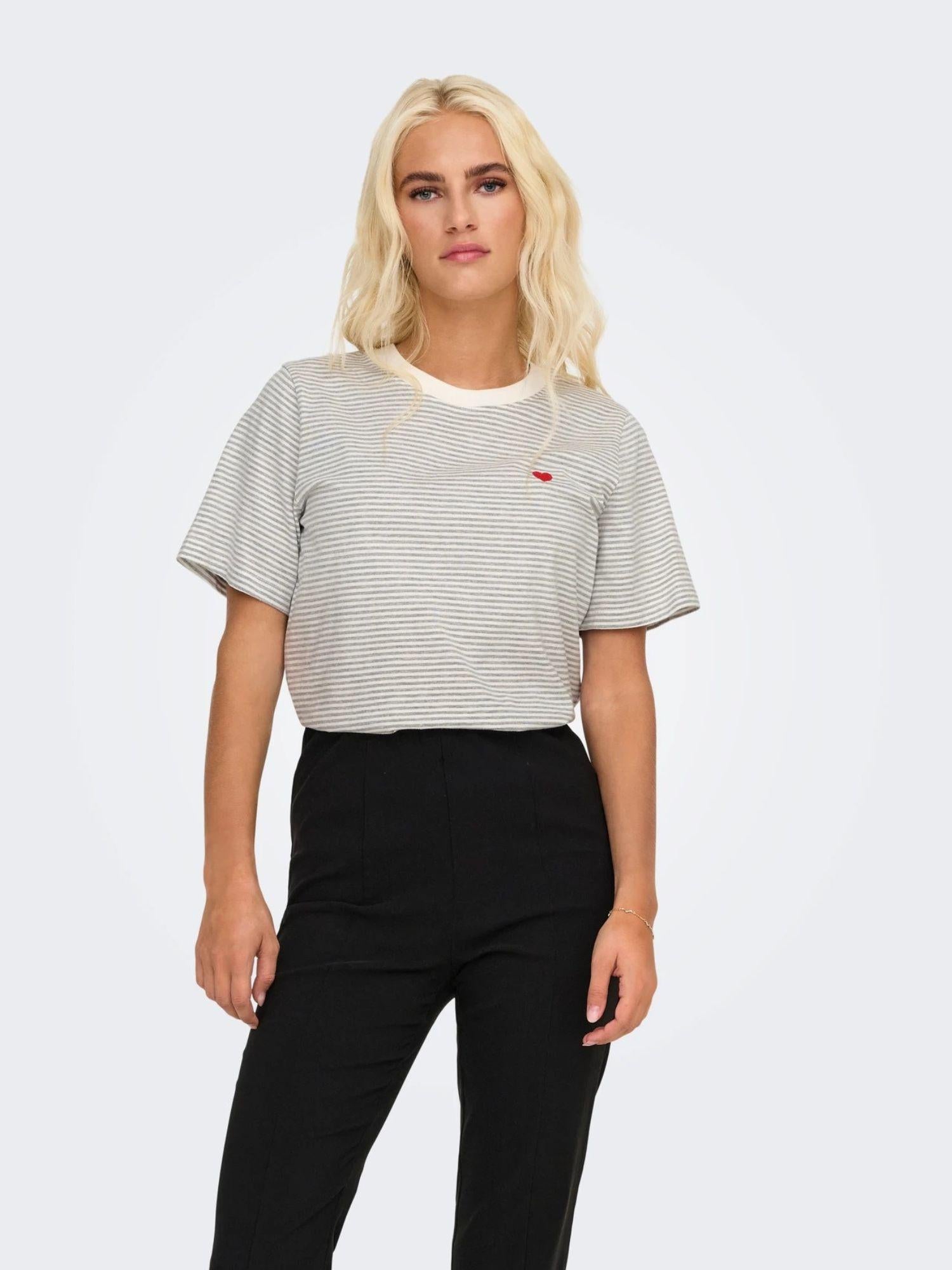 Jacqueline De Yong T-Shirt Donna Cloud Dancer Jdylion 15298612 Cloud Dancer LGM Y/D JACQUELINE DE YONG