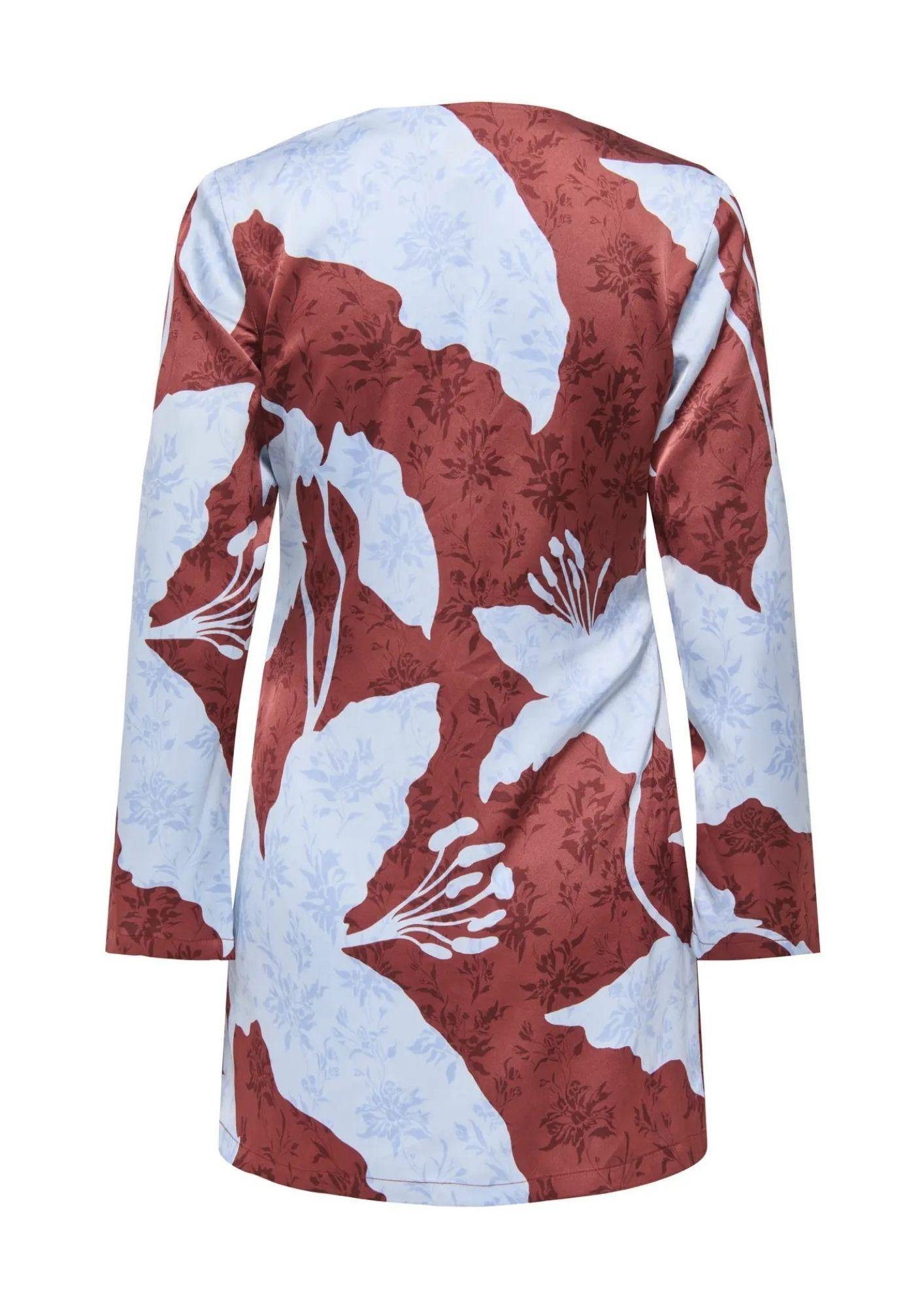 Only Vestito Donna Freylia Azzurro e Cioccolato 15367358 Hot Chocolate ONLY