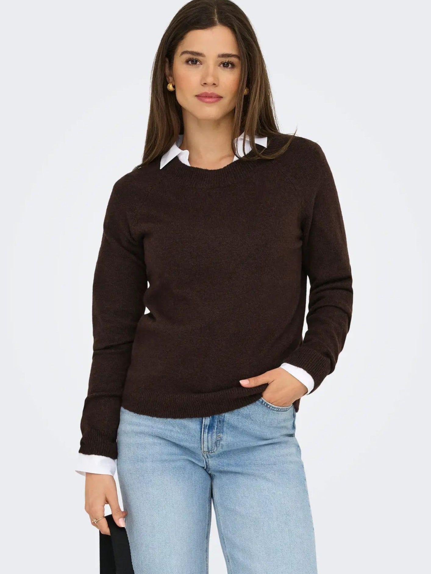 Only Pullover Donna Rica Cioccolato 15204279 Chocolate Torte ONLY